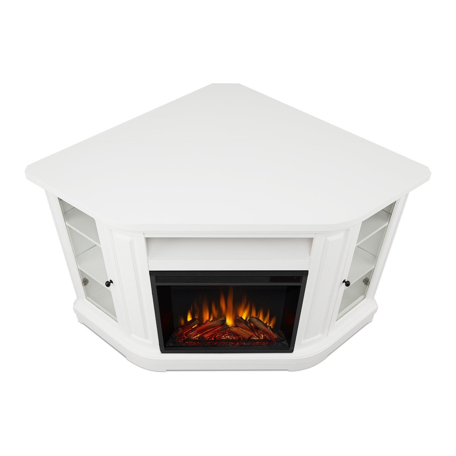 Real Flame - 3850E-W - Windom 57-Inch Corner Electric Fireplace Entertainment Center - White - Top View thumbnail