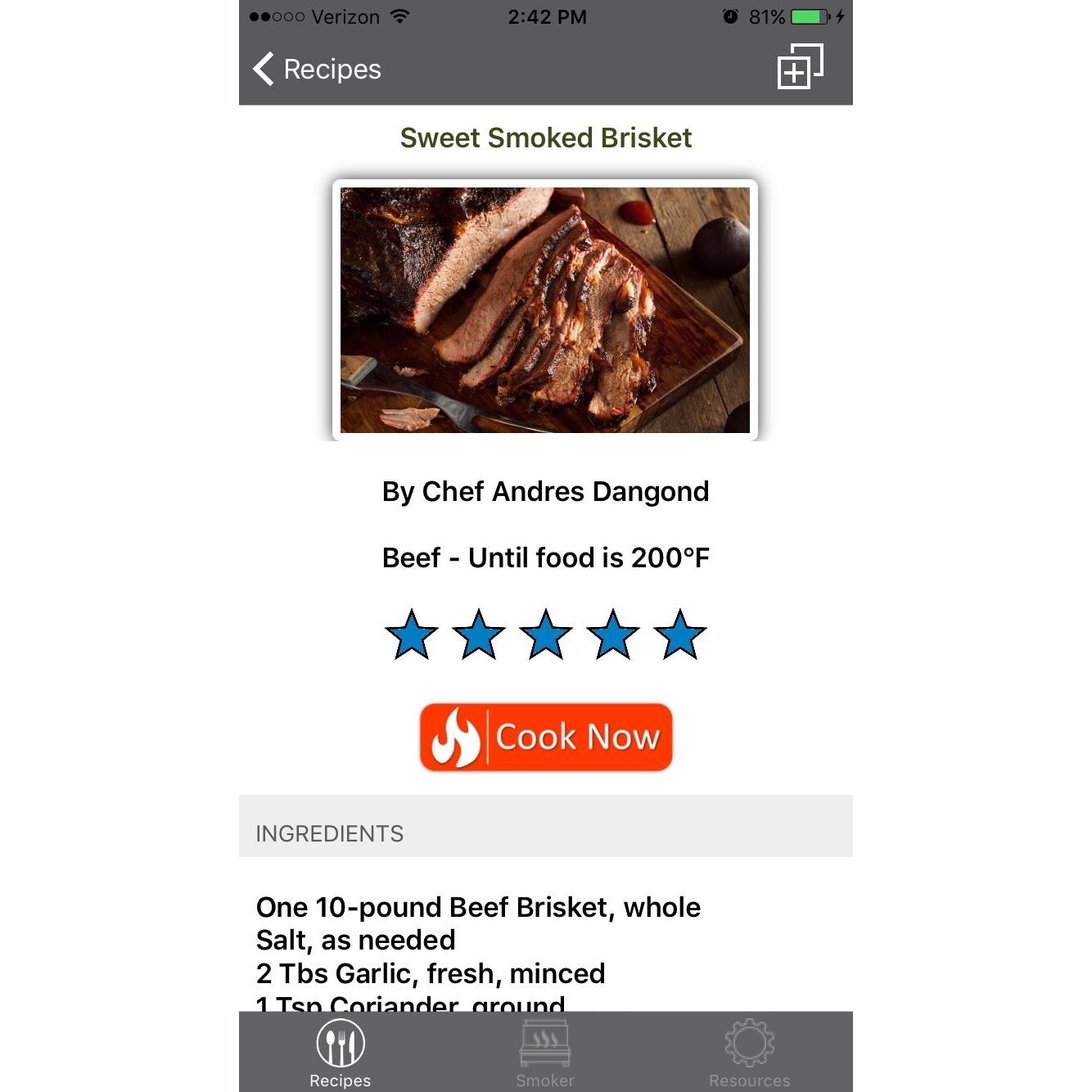 Lynx Sonoma 30-Inch Stainless Steel Built-In/Countertop Gas Smoker - iPhone App Recipe Detail thumbnail