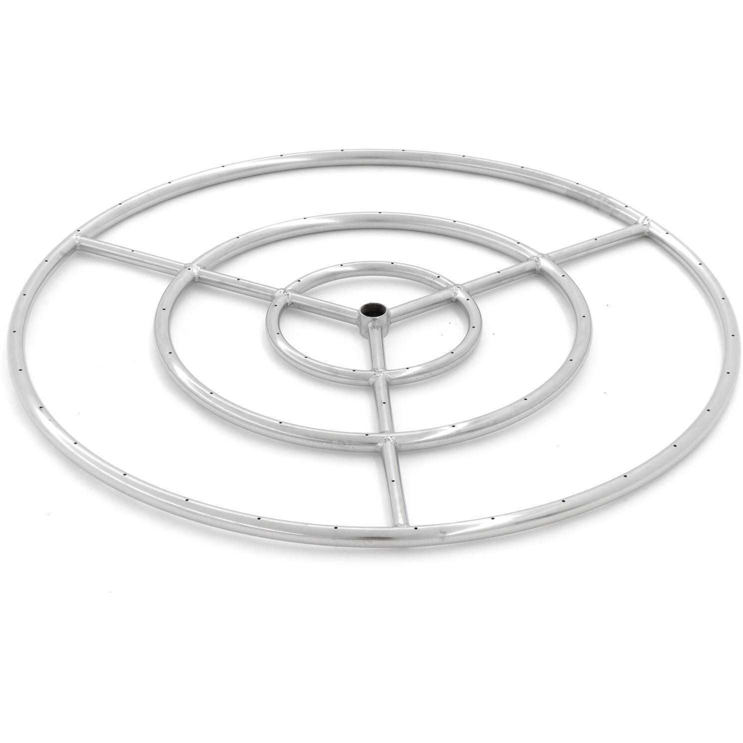  BBQGuys Signature Series 30-Inch Three-Spoke Round Triple-Ring Burner - Stainless Steel thumbnail