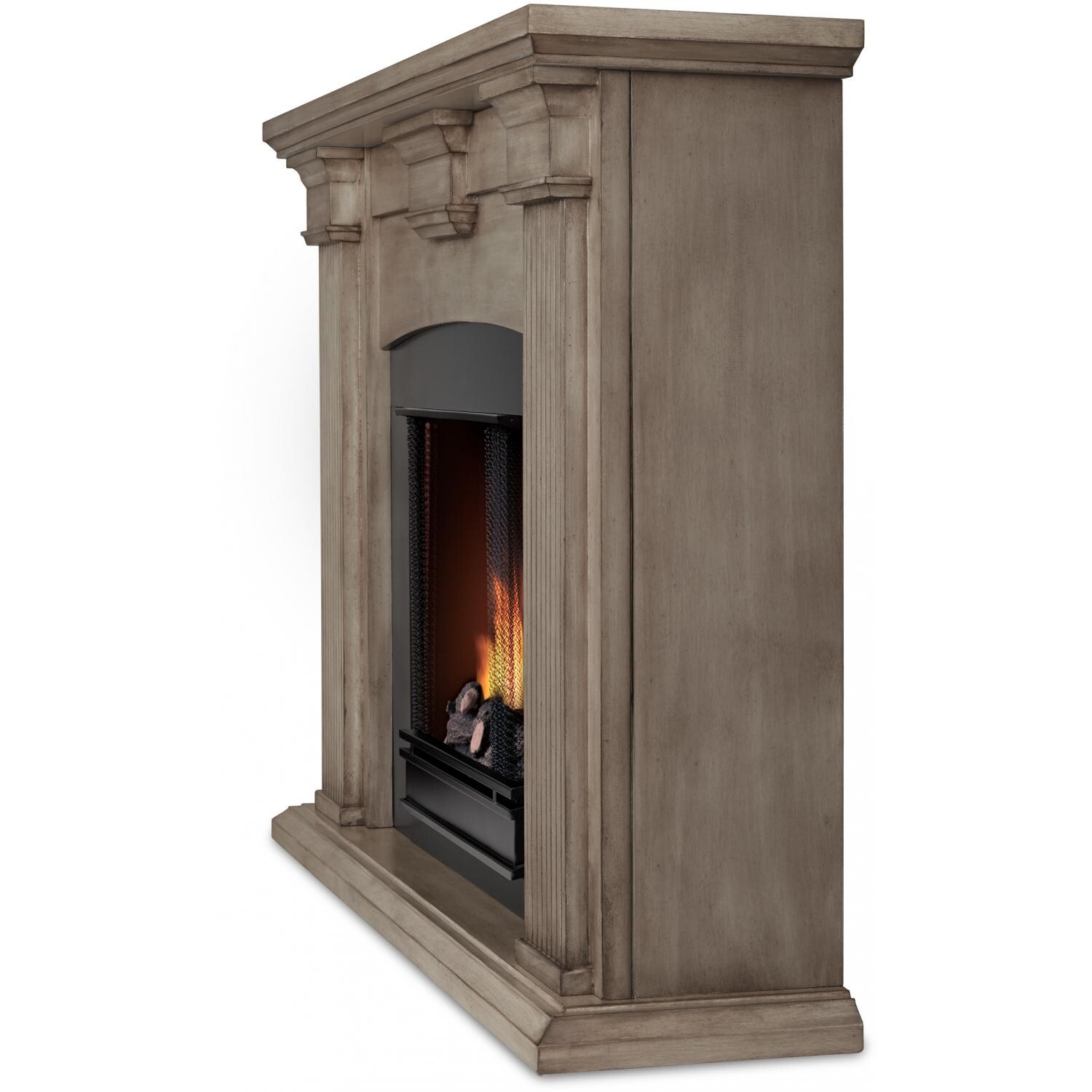 Real Flame Adelaide Gel Fireplace - Side - Dry Brush White thumbnail