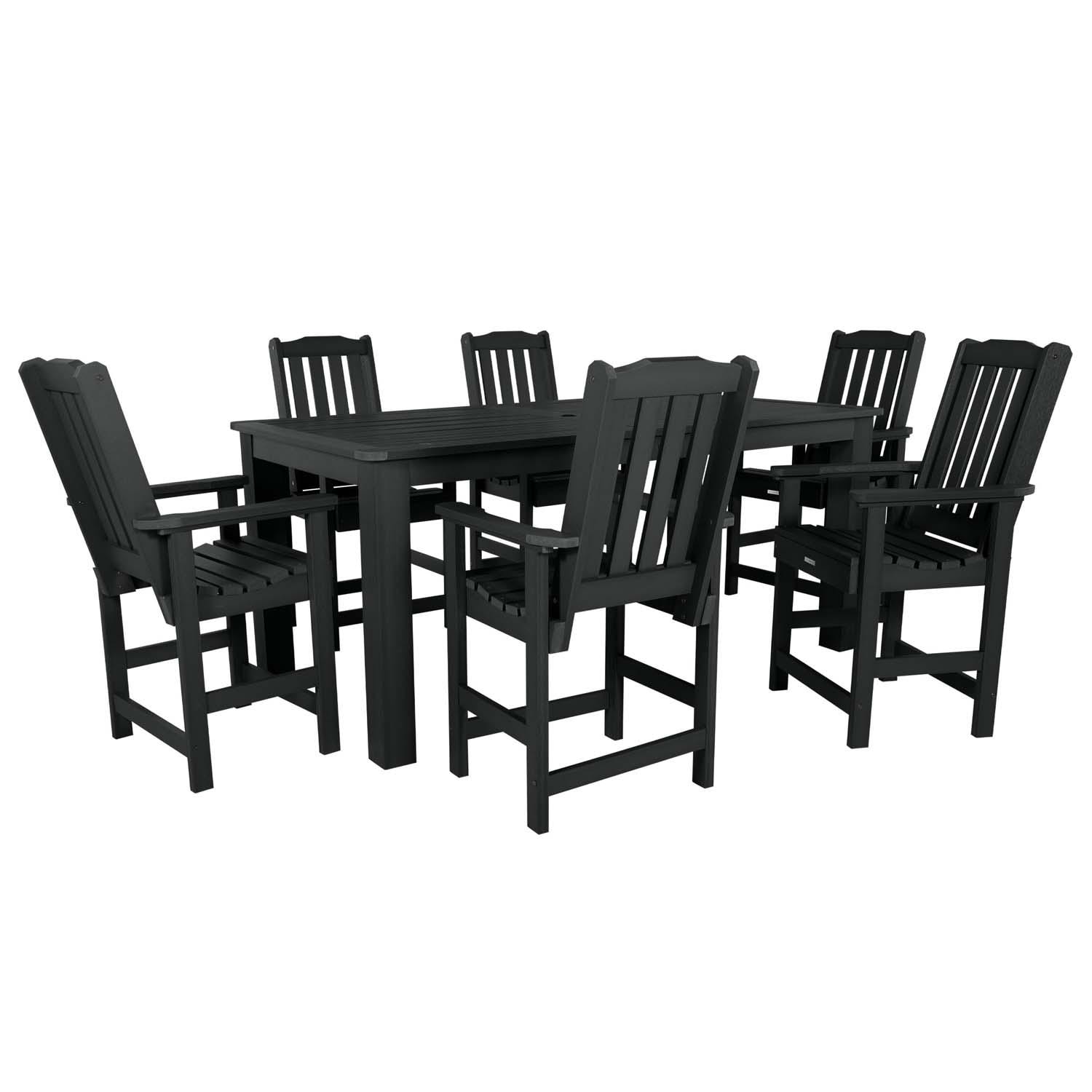 Hart Lane 7 Pc Recycled Plastic Counter Height Dining Set In Black by Lakeview - White Background thumbnail
