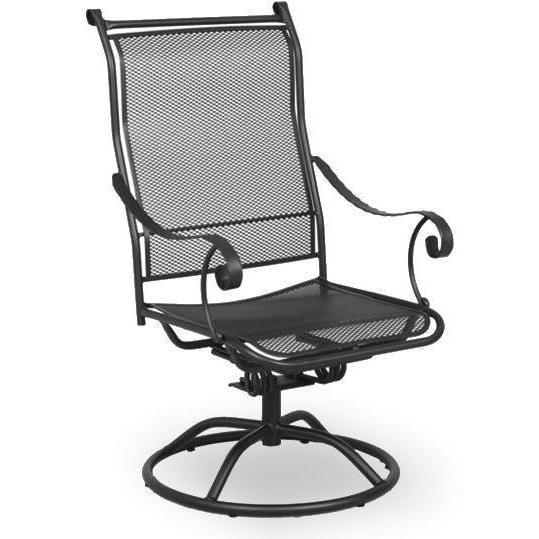Meadowcraft Alexandria Wrought Iron Swivel Rocker Patio Dining Chair Meadowcraft Alexandria Wrought Iron Swivel Rocker Patio Dining Chair