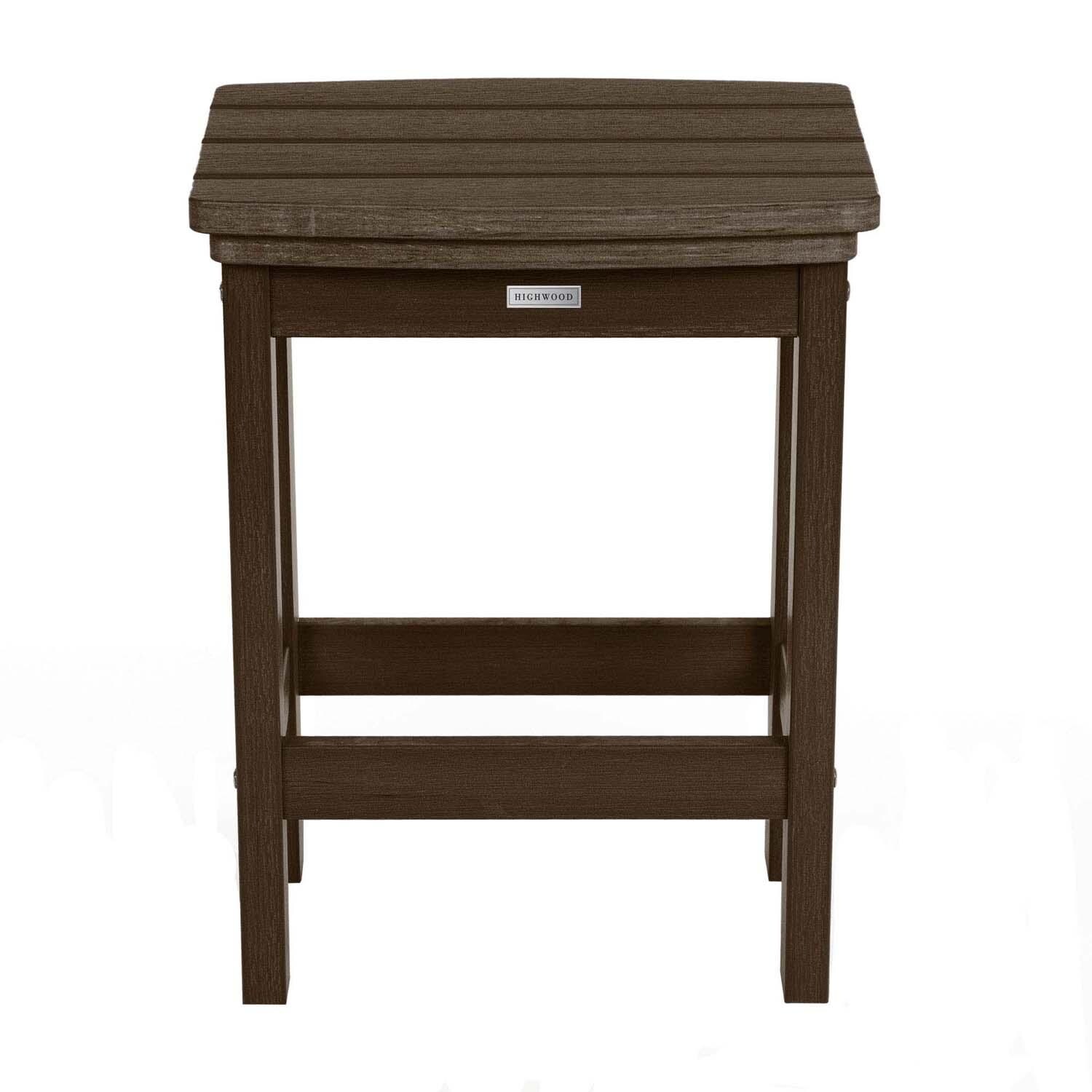 Hart Lane Polyresin Bar Stool Counter Height in Weathered Acorn By Lakeview Outdoor Designs - White Background thumbnail