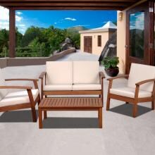 Amazonia Murano 4-Person Eucalyptus Patio Conversation Set image