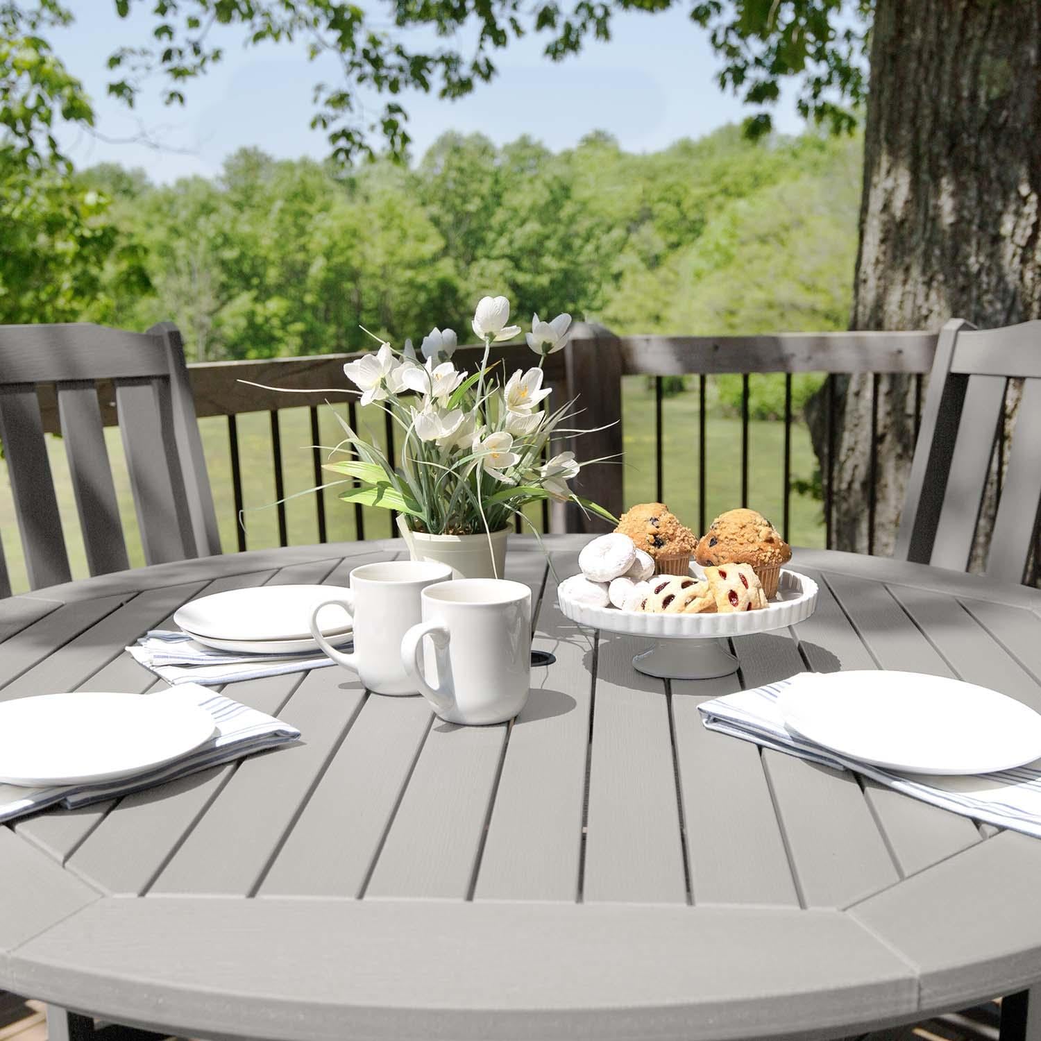 Hart Lane 5 Pc Set Recycled Plastic Counter Height Dining Set In Harbor Gray By Lakeview - Detail thumbnail