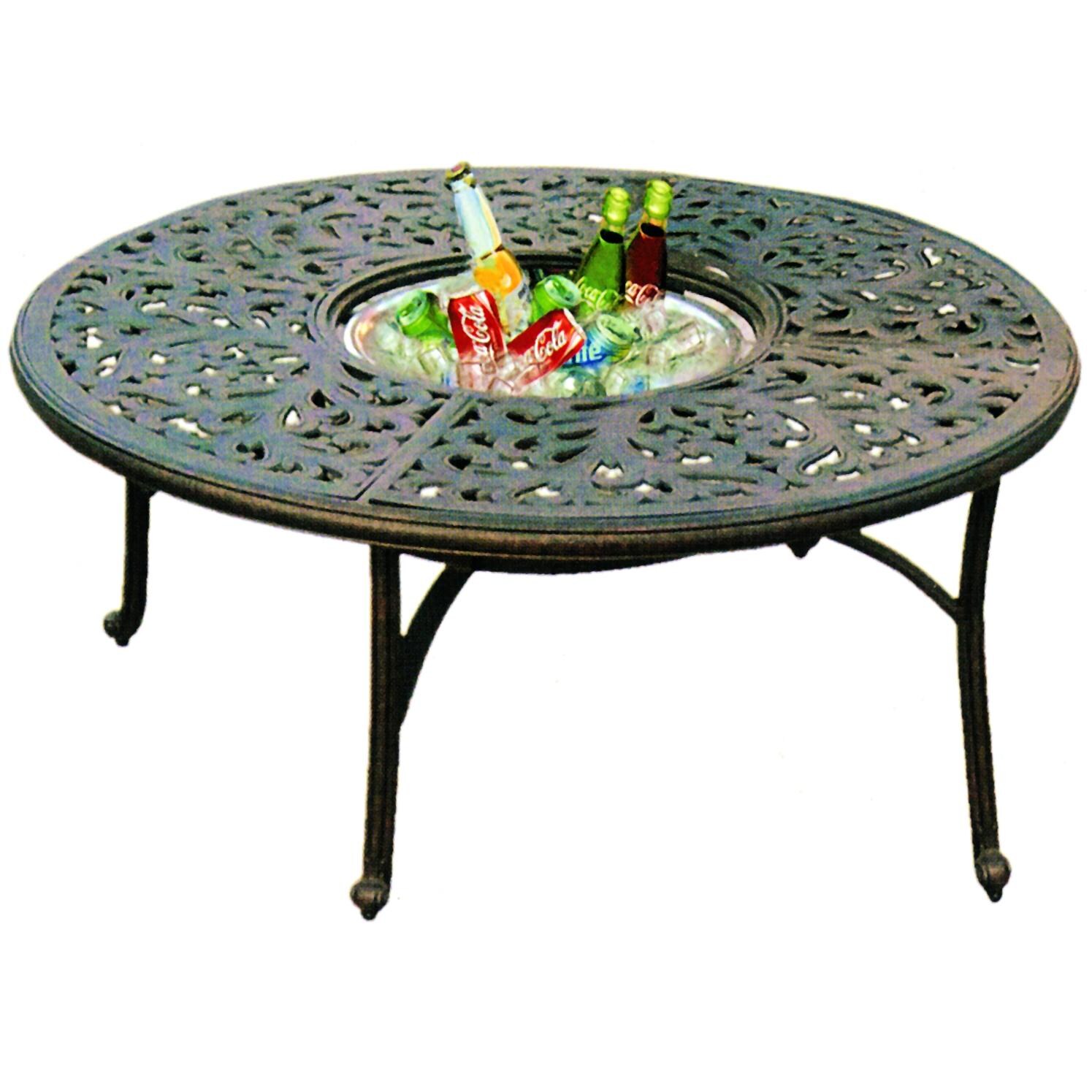 Darlee Series 80 Cast Aluminum Ice Bucket Table  thumbnail