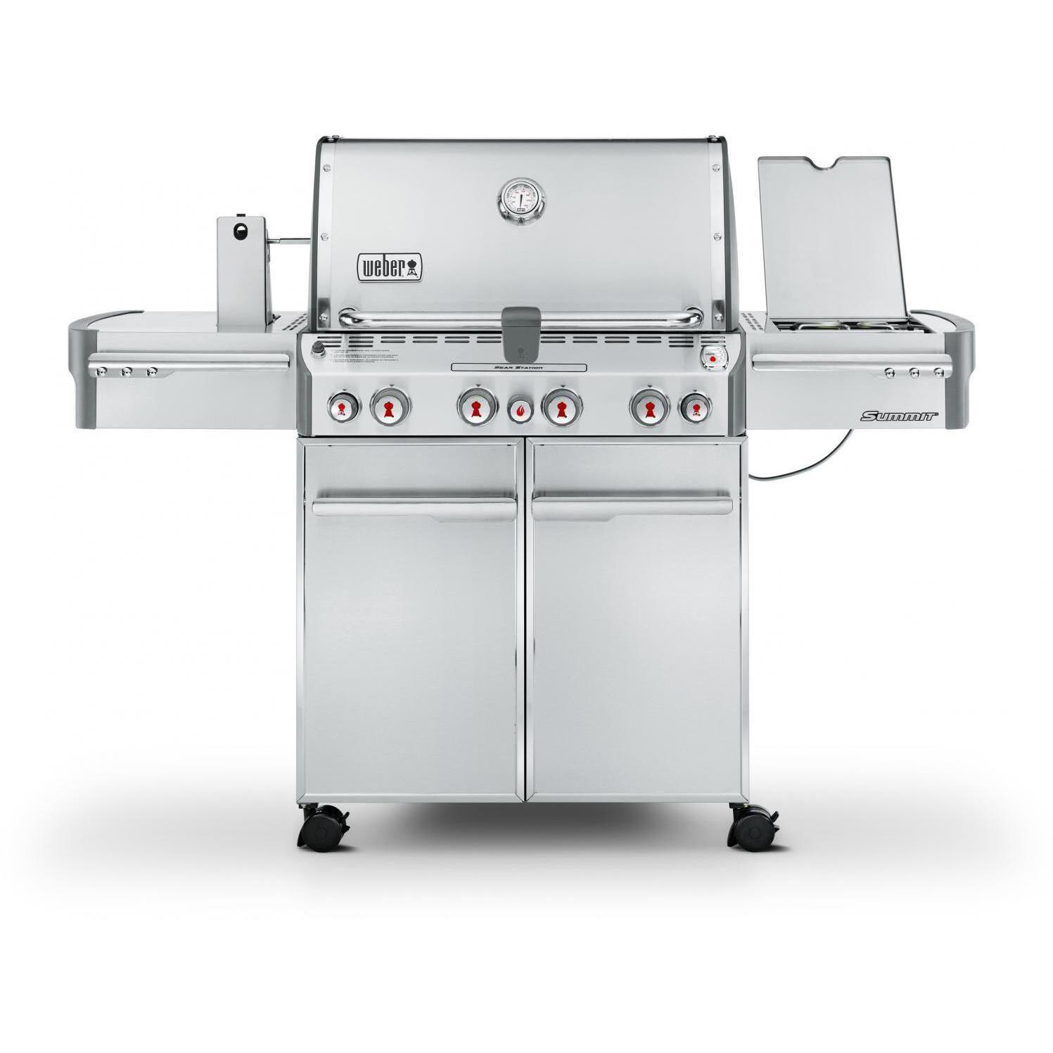 Top Rated Best Weber Gas Grills Bbq Guys Weber Summit S 470 Freestanding Propane Gas Grill With Rotisserie Sear Burner