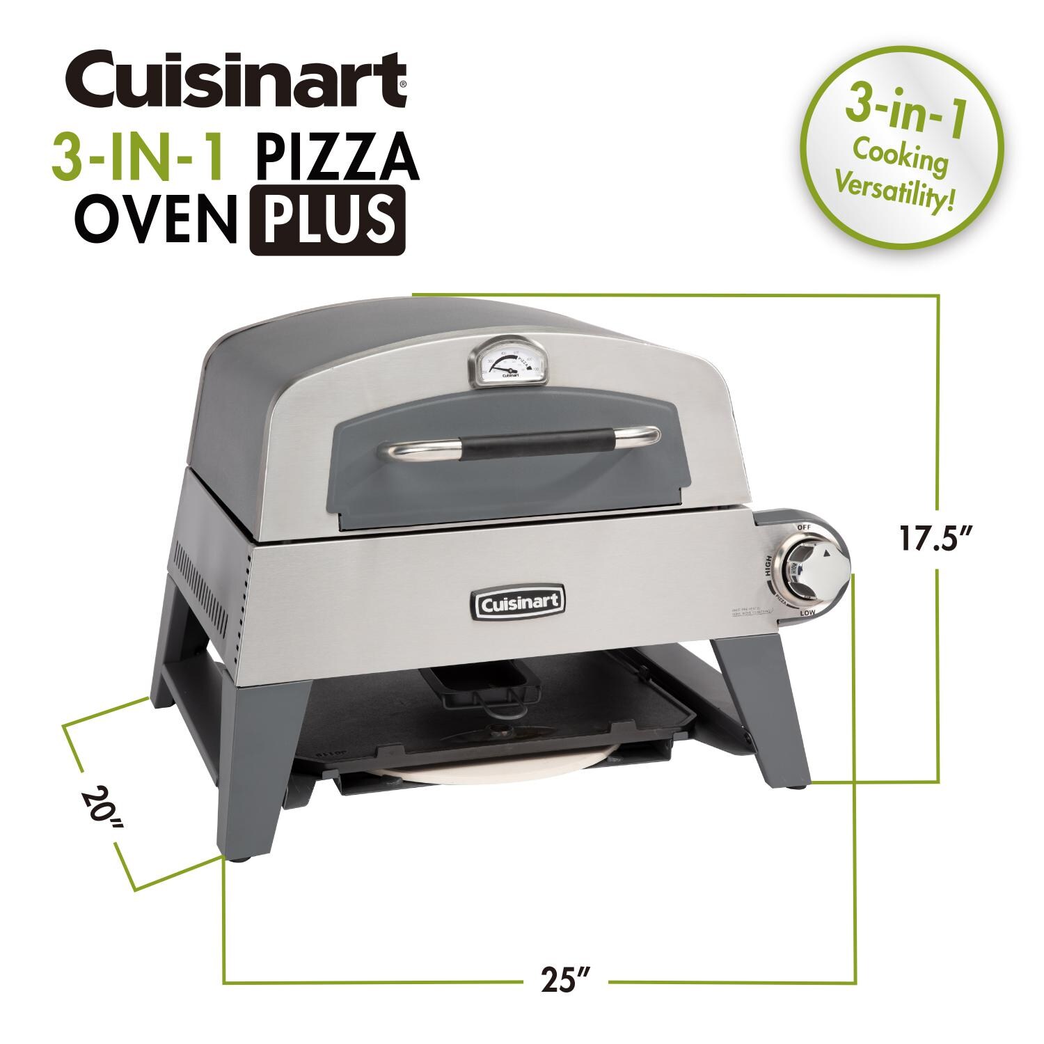 Cuisinart CGG-403 3-in-1 Pizza Oven Plus - Infographic thumbnail