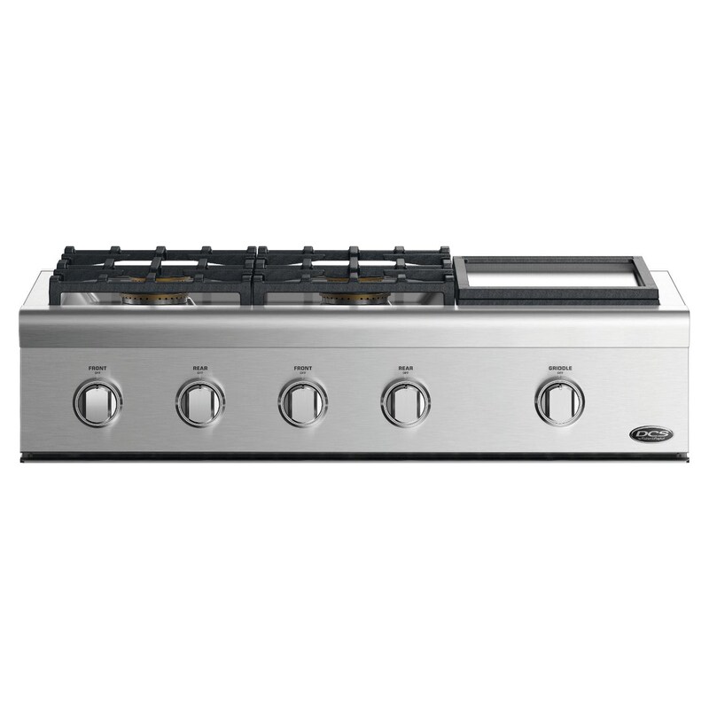 DCS 36Inch Professional 4Burner Propane Gas Cooktop With Griddle