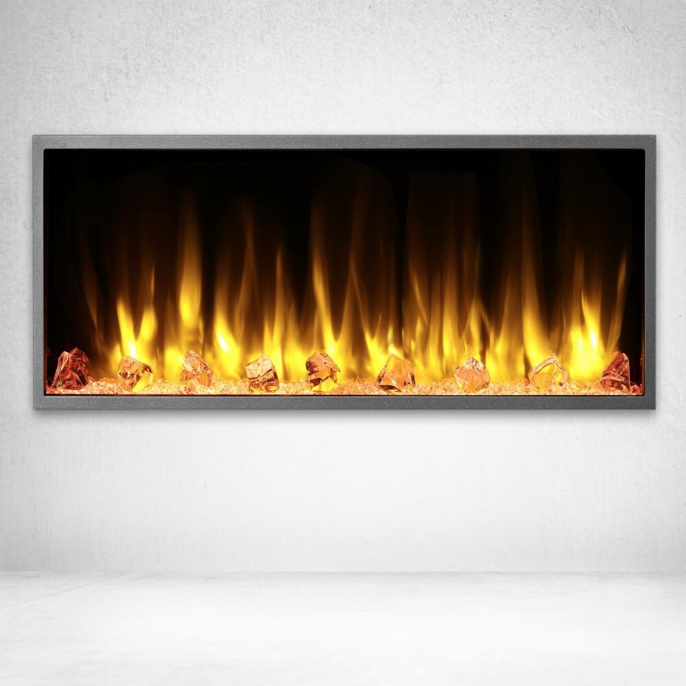 Dynasty DY-BEF45 Harmony Series 45-Inch Built-In Electric Fireplace - Shown with Crystals thumbnail