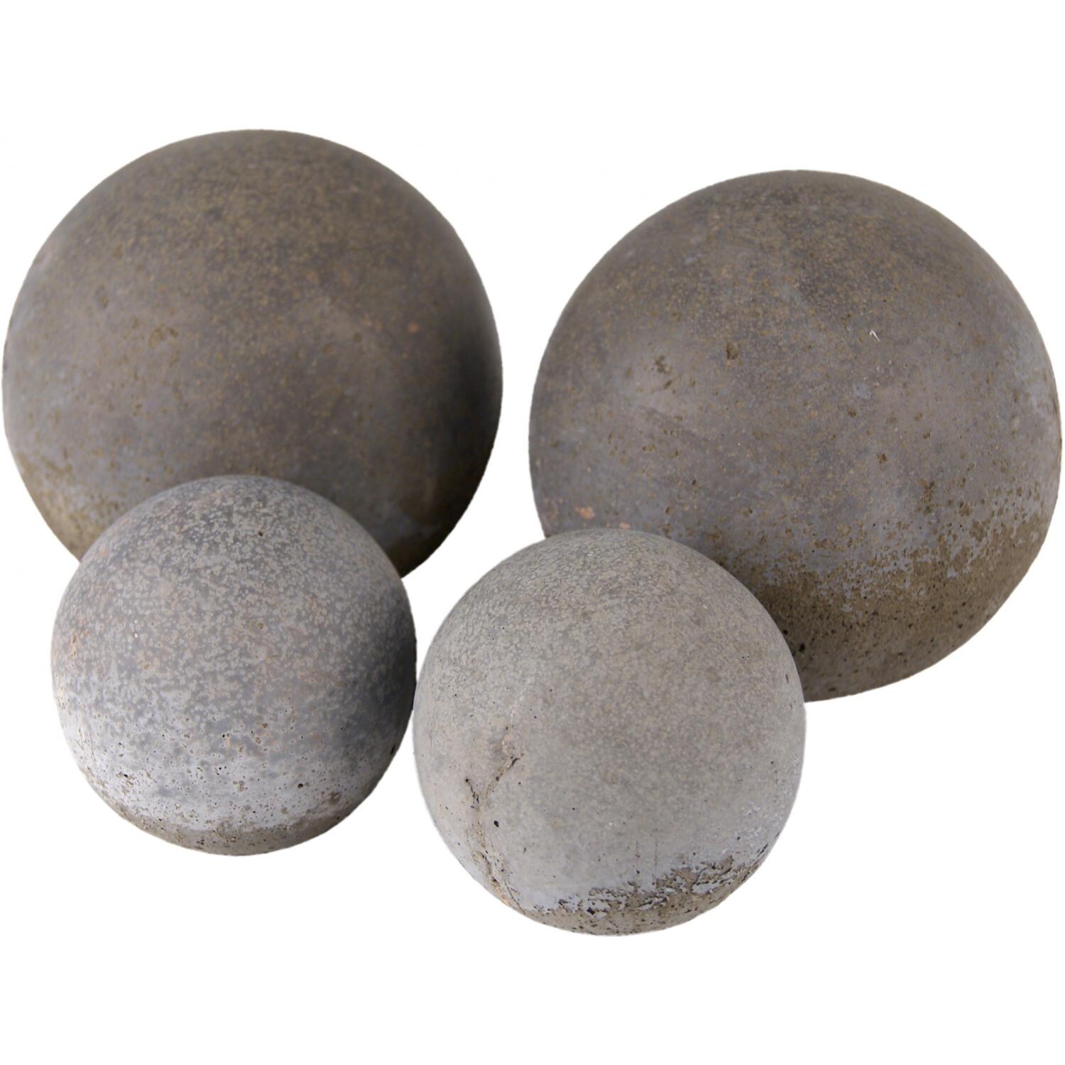 Peterson Real Fyre Decorative Geo Shapes Slate Sphere Set - Set Of 4