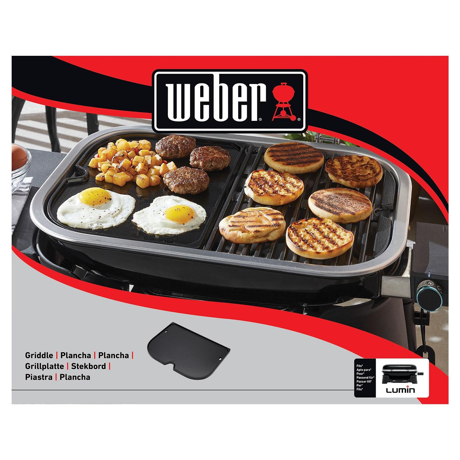 Weber 6612 Cast Iron Griddle - Packaging - White Background thumbnail