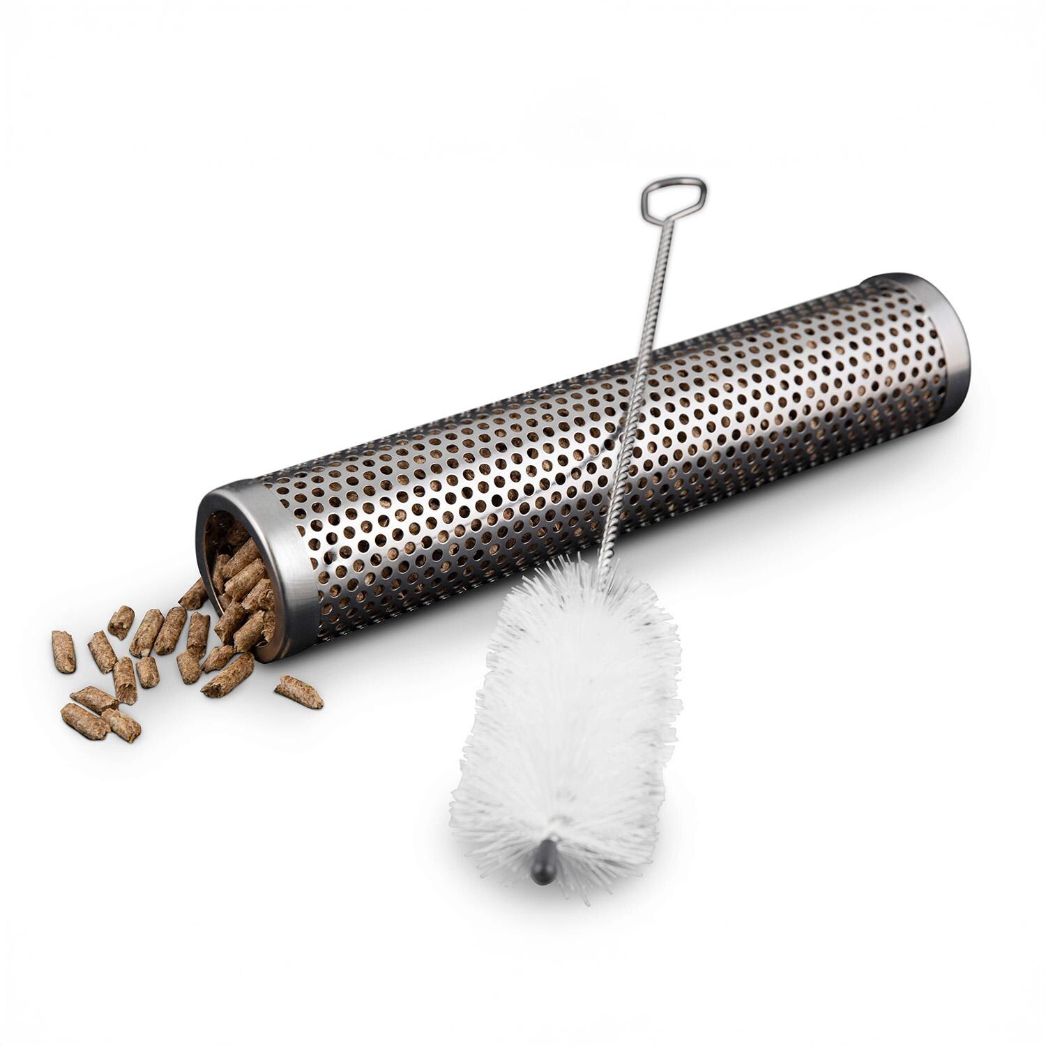 GrillPro Pellet Tube w/ Brush - 00181 - With Pellets - White Background thumbnail