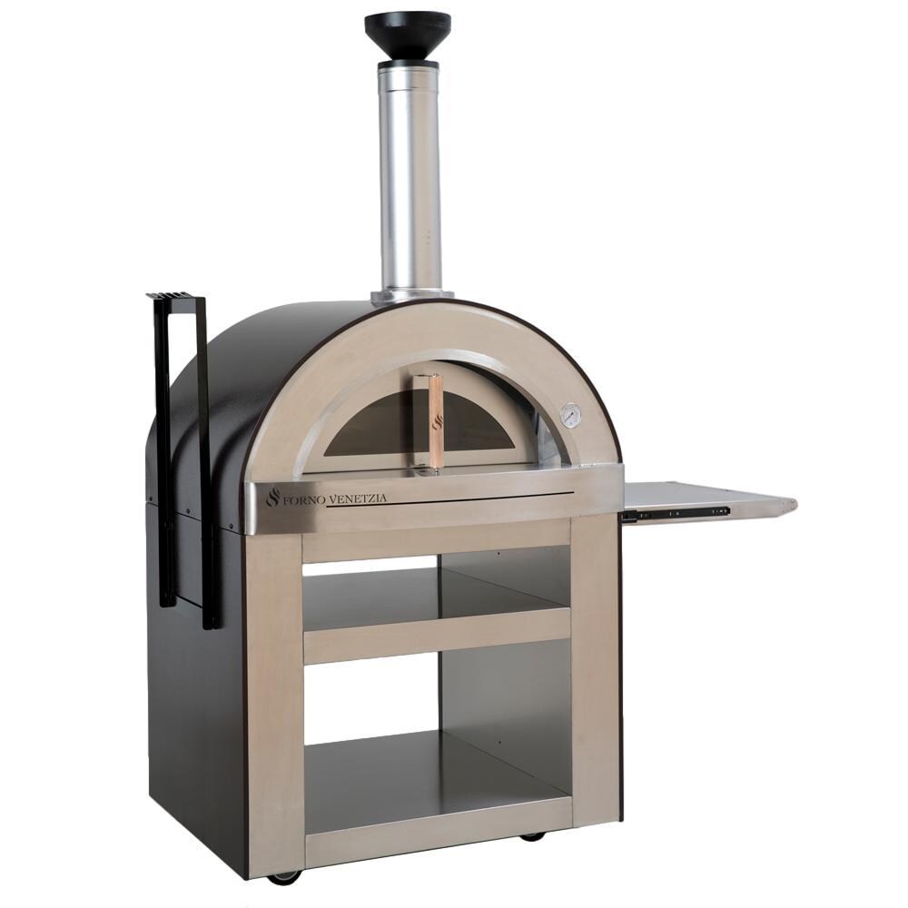 Forno Venetzia Torino 500 62-Inch Freestanding Wood-Fired Pizza Oven - Copper - White Background thumbnail