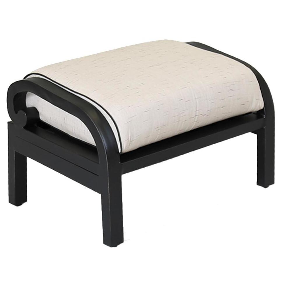 Monterey Aluminum Ottoman in Aged Black/Frequency Sand by Sunset West