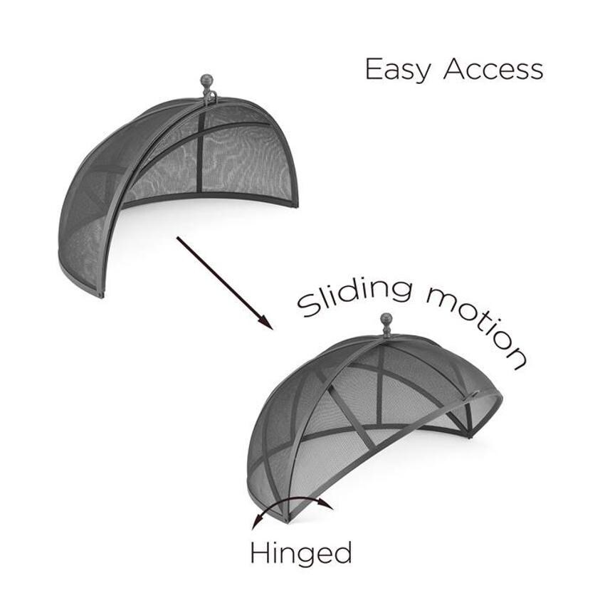 Good Directions 37-Inch Mesh Fire Pit Hinged Spark Screen - Round - Sliding Motion thumbnail