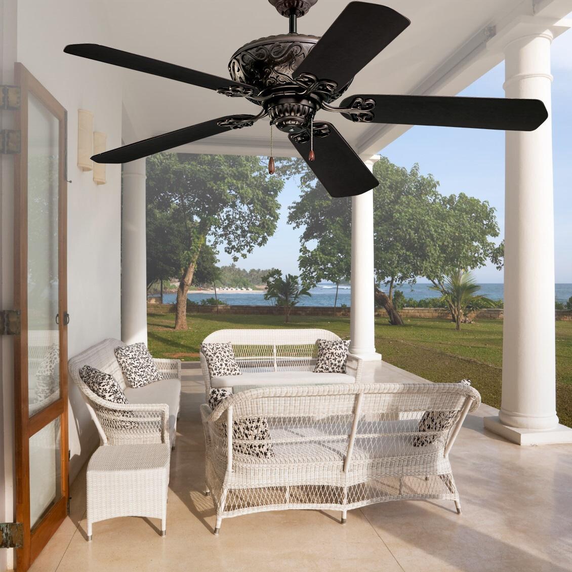 Emerson Fans Devonshire 52-Inch Outdoor Ceiling Fan - Oil-Rubbed Bronze