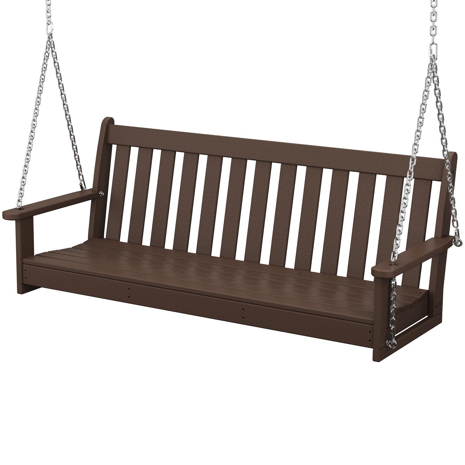 POLYWOOD Vineyard 60-Inch Porch Swing - Mahogany thumbnail