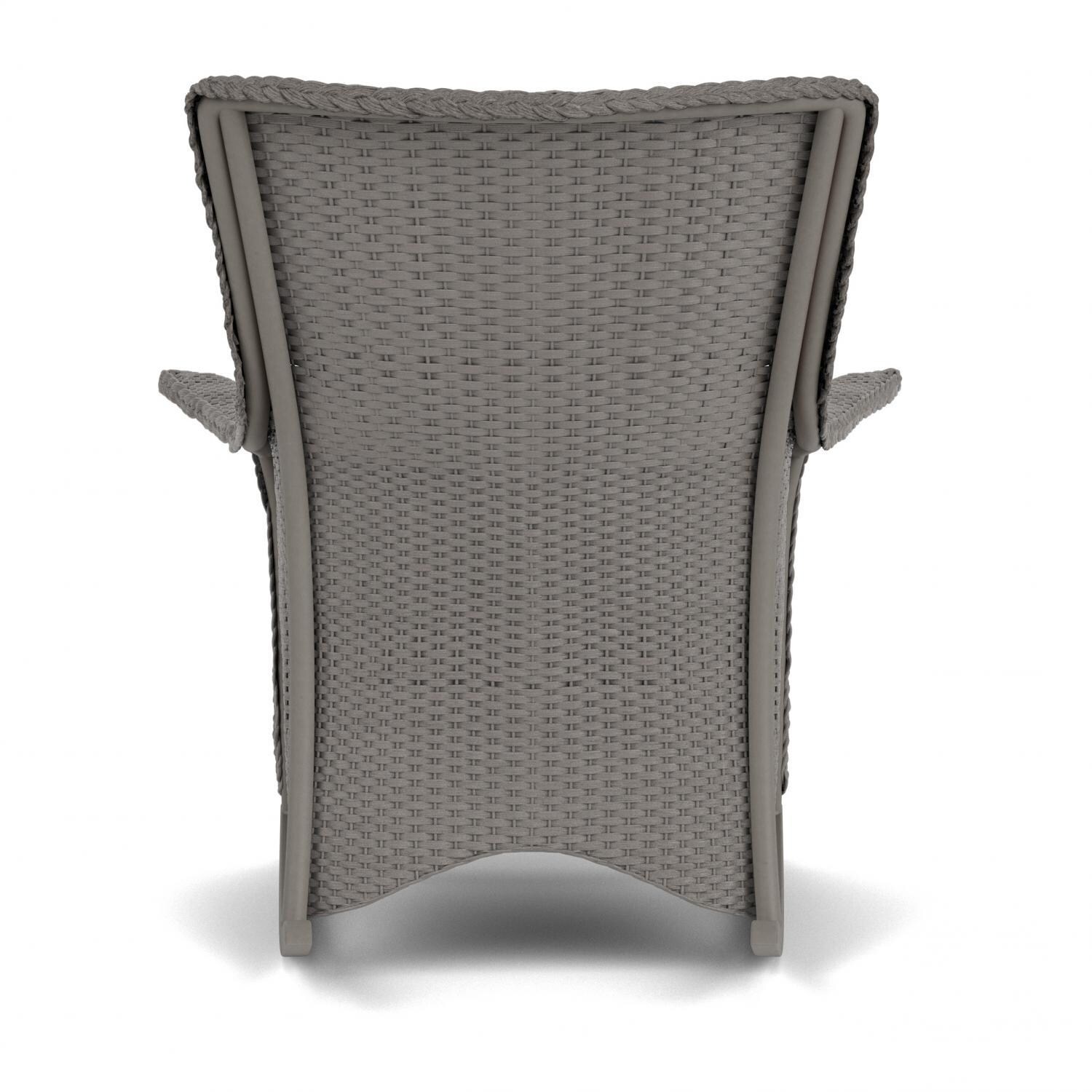 Lloyd Flanders Mandalay Porch Rocker in Pewter Finish with Sailcloth Salt fabric - Back thumbnail