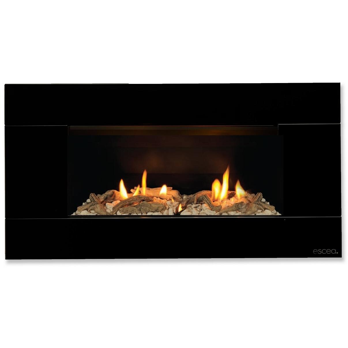 Escea St900 Indoor Natural Gas Fireplace Black With With Ceramic