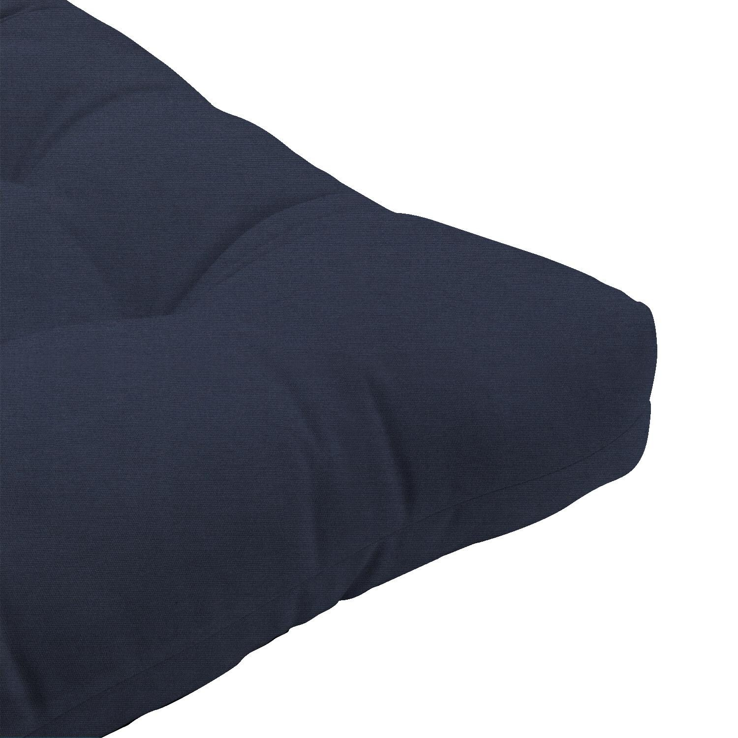 Sunbrella Canvas Navy Extra Long Outdoor Replacement Chaise Lounge Cushion By UltimatePatio.com - Corner Detail thumbnail