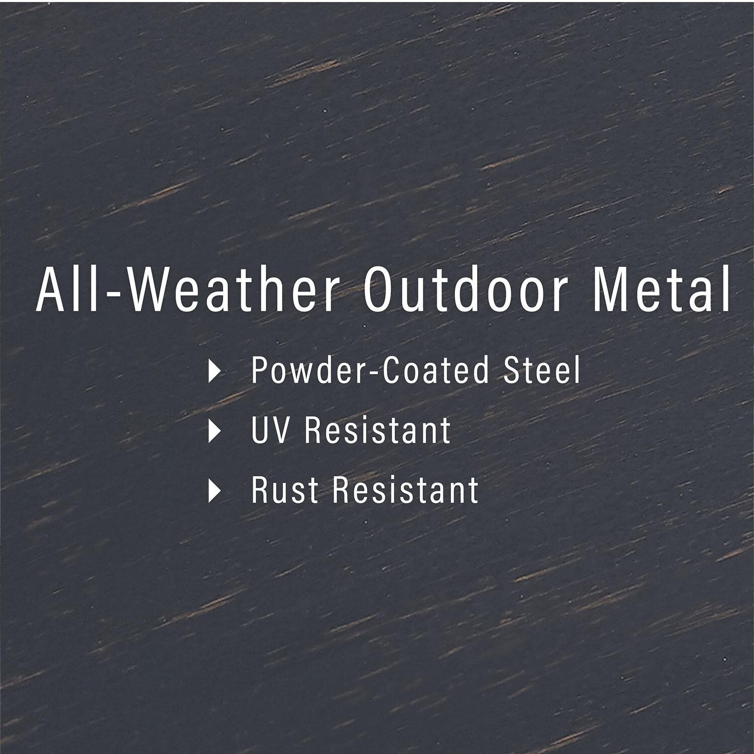 Ultimate Patio UP-82268BZ-OL 5Pc Outdoor Chair Set W/ Fire Table in Oatmeal - Metal Weather Resistant - Diagram thumbnail