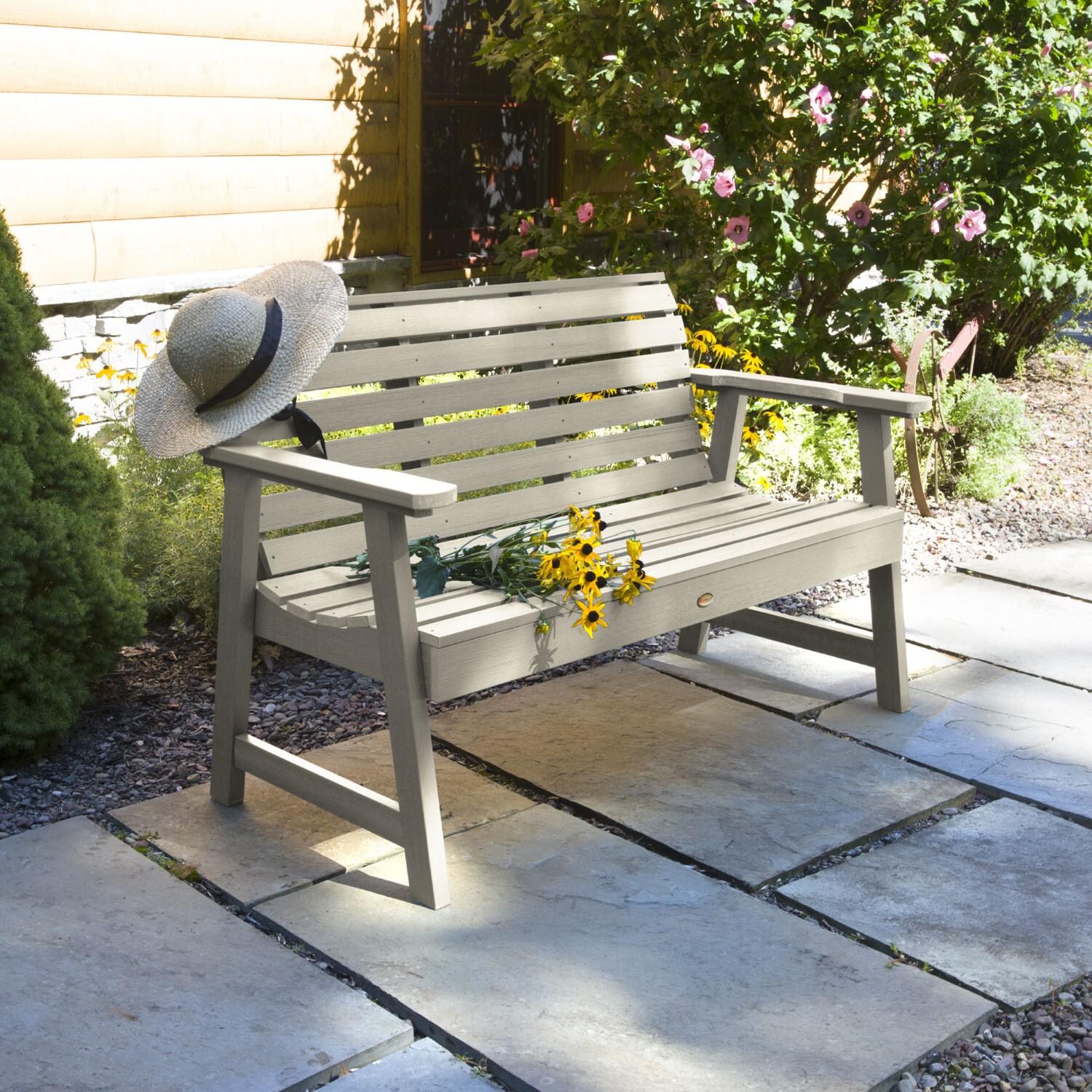 Lakeview Elm Pointe 4-Foot Picnic Bench - Whitewash thumbnail
