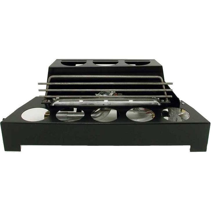 Rasmussen 24-Inch Light Gray ALTERNA See-Thru FireBall Set With Vent-Free Black Chassis Burner - Vent-Free Black Chassis Burner thumbnail