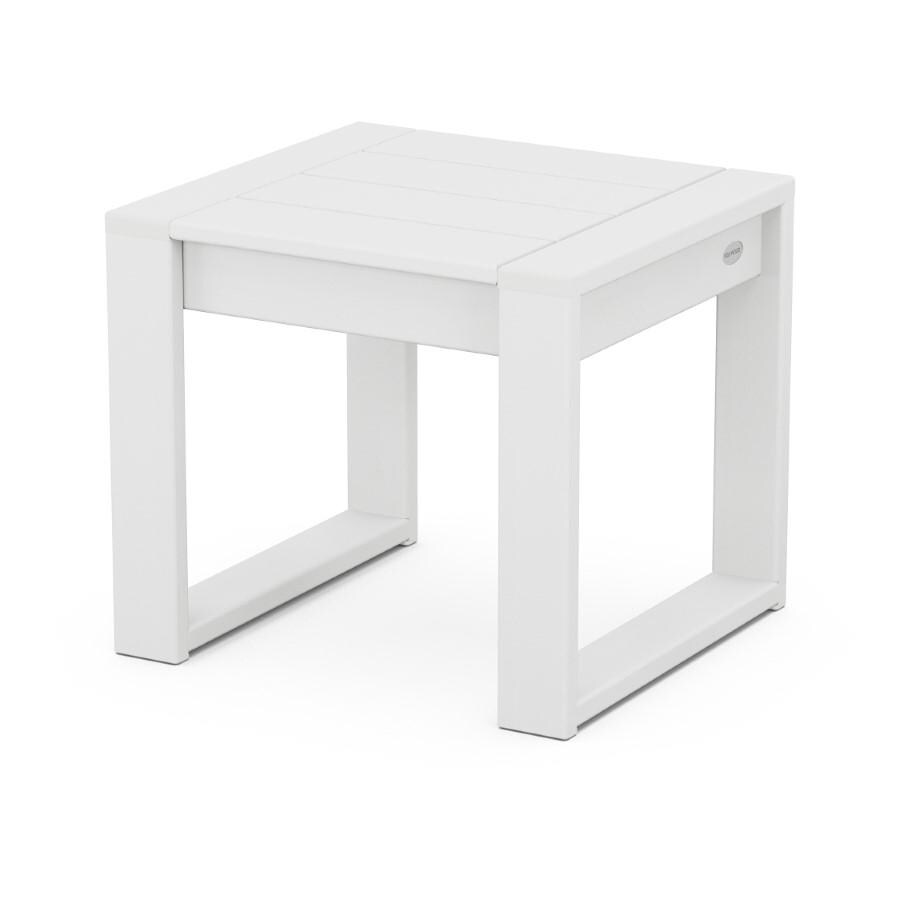 POLYWOOD EDGE End Table in White BBQGuys