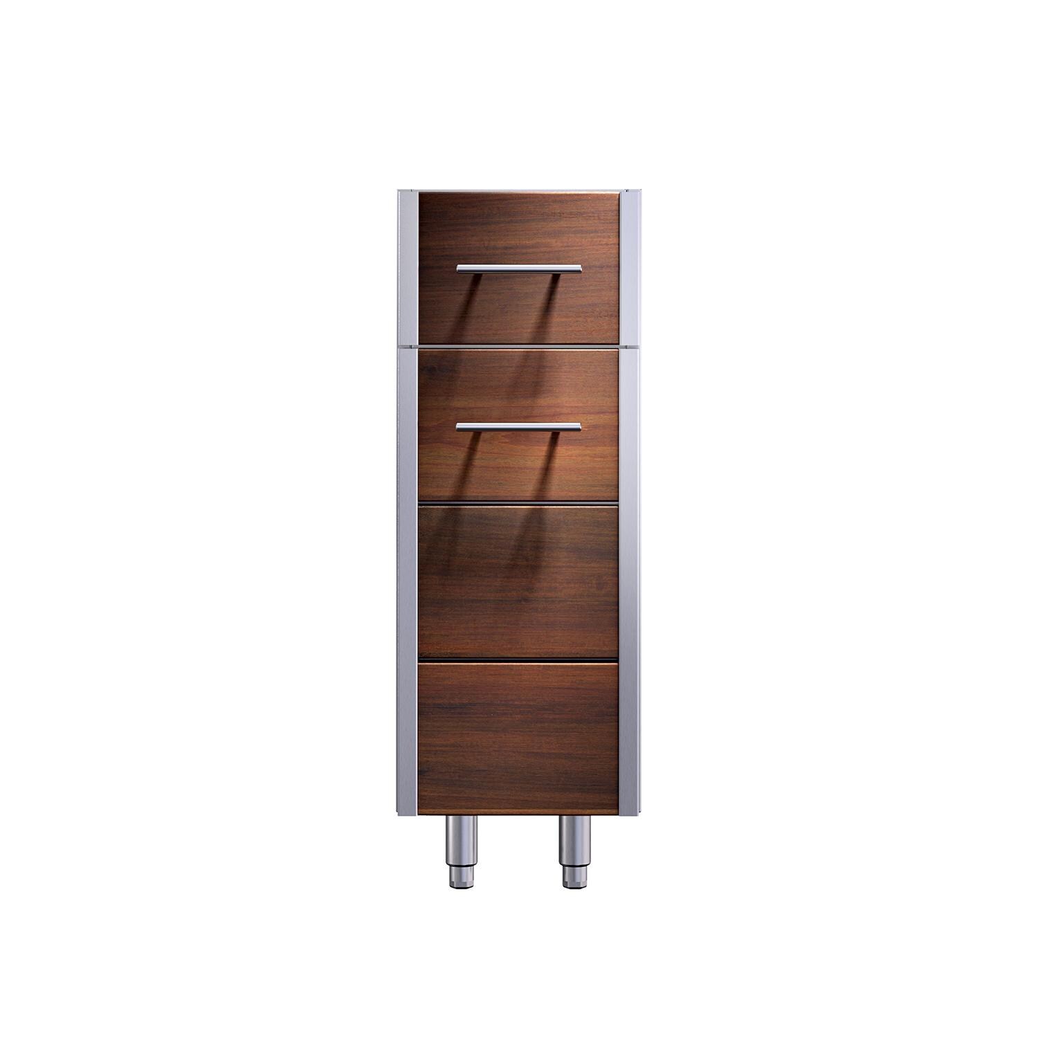 Kalamazoo KD-12-2R-IPE-S4 Arcadia 12 Inch Cabinet - Drawer Over Door - Right Hinge - Ipe Finish thumbnail