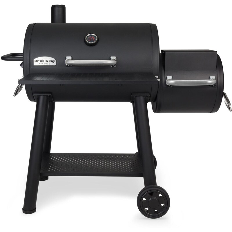 Broil King Smoke XL 32Inch Offset Charcoal Smoker Black BBQ Guys