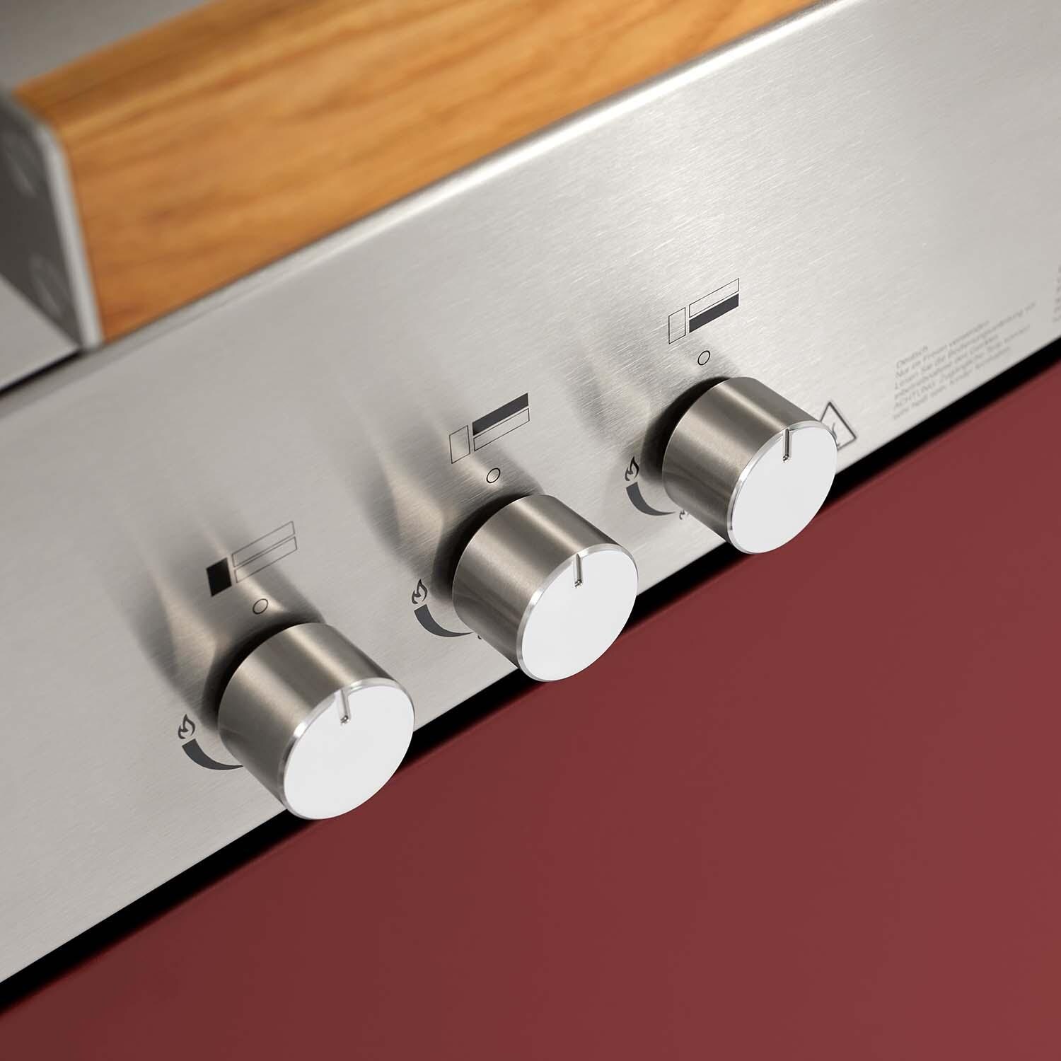 Flammkraft 1030976 Model D Natural Gas Grill - Ruby - Knobs - Detail thumbnail