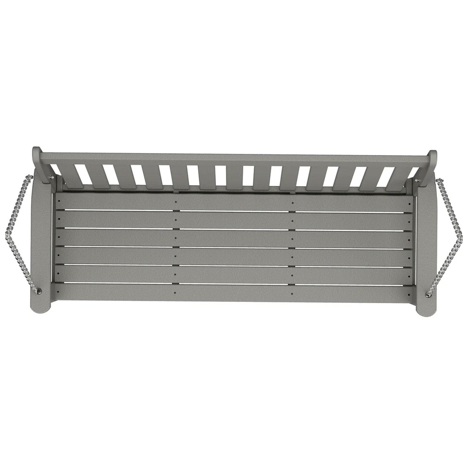 POLYWOOD Vineyard 60-Inch Porch Swing - Slate Grey - Overhead View - White Background thumbnail