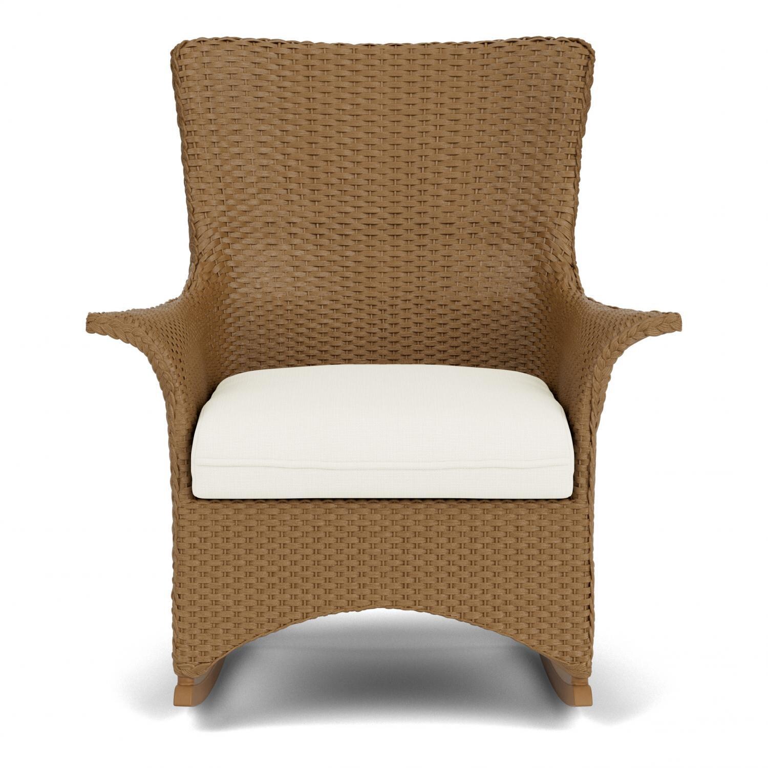 Mandalay Lloyd Loom Rocking Chair in Hickory/Sailcloth Salt by Lloyd Flanders