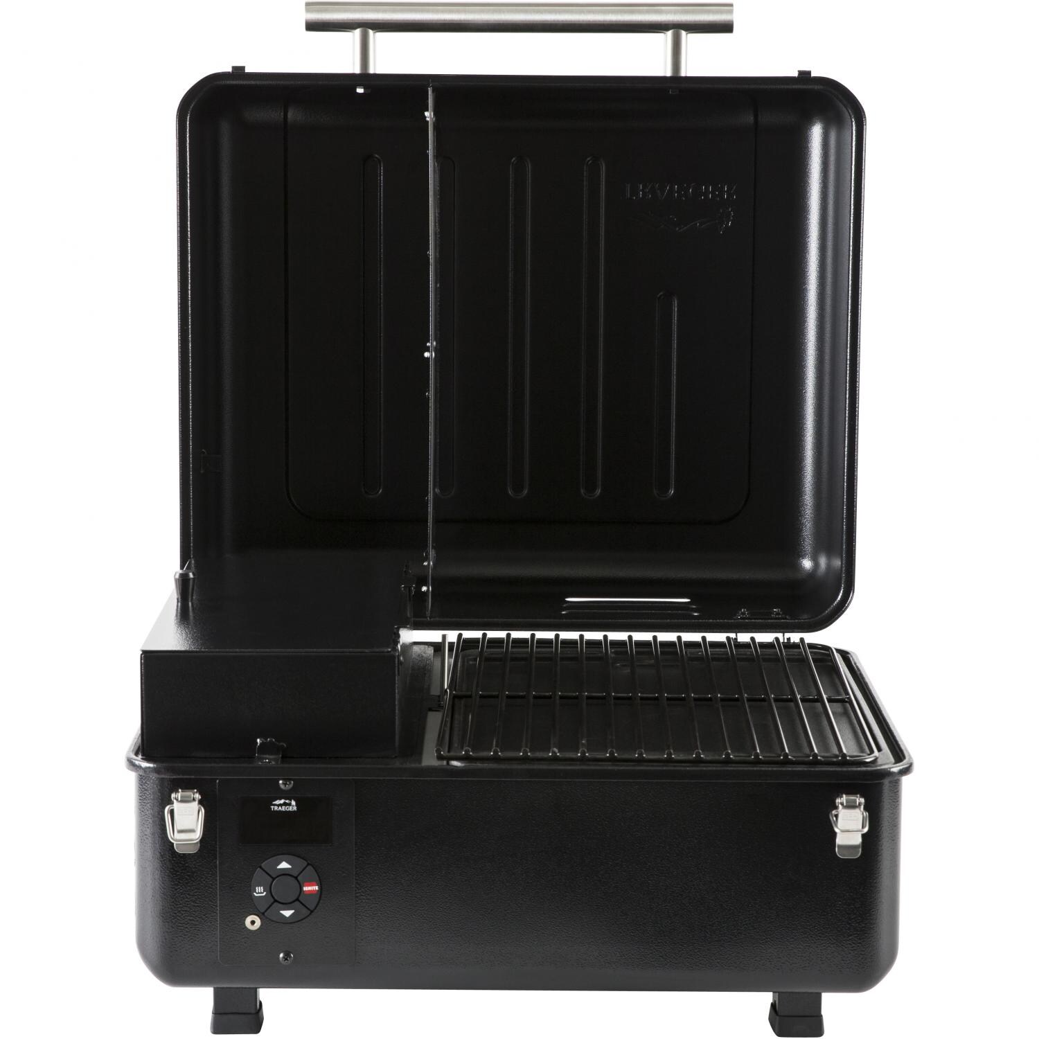 Traeger Ranger Portable Tabletop Grill - Grill Open Front View thumbnail