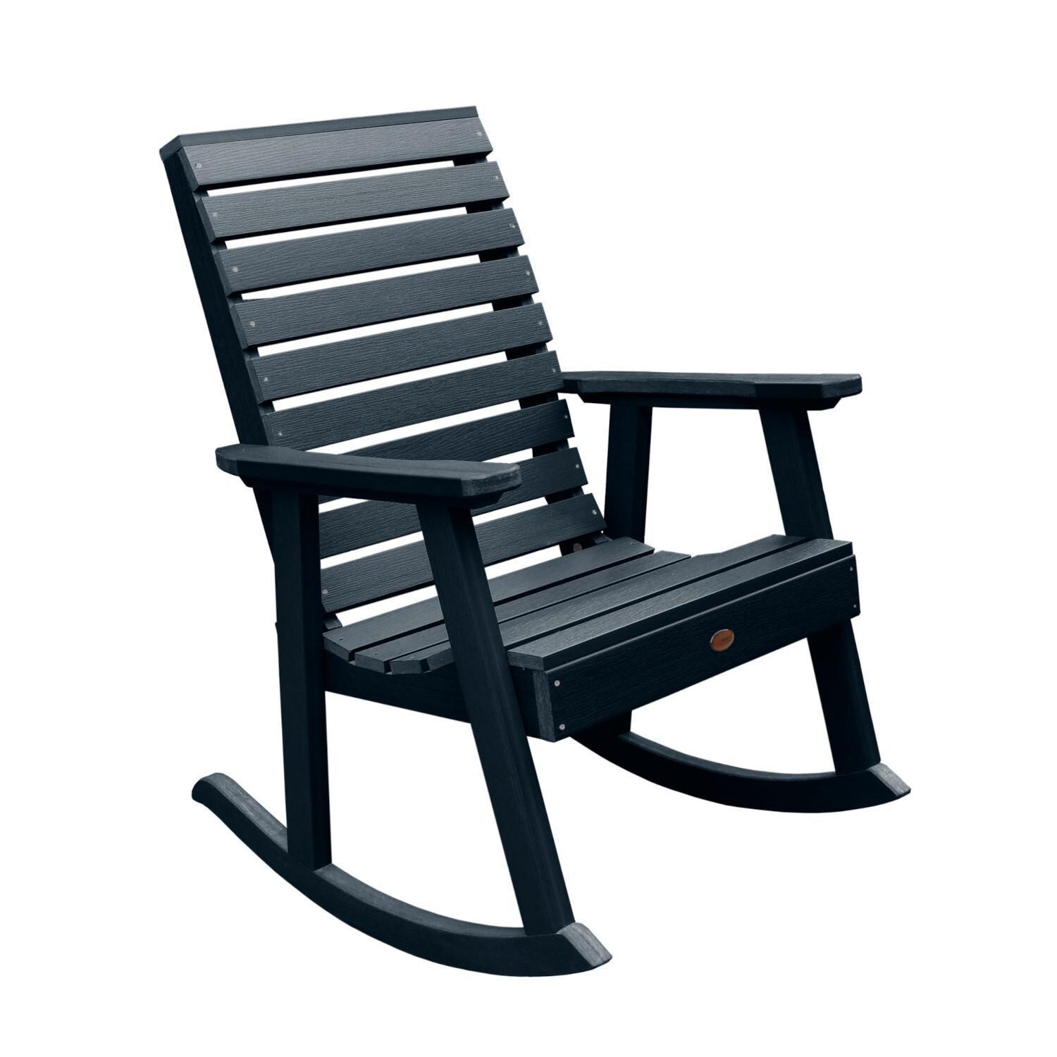 Lakeview Elm Pointe Rocking Chair - Federal Blue - Angled View thumbnail