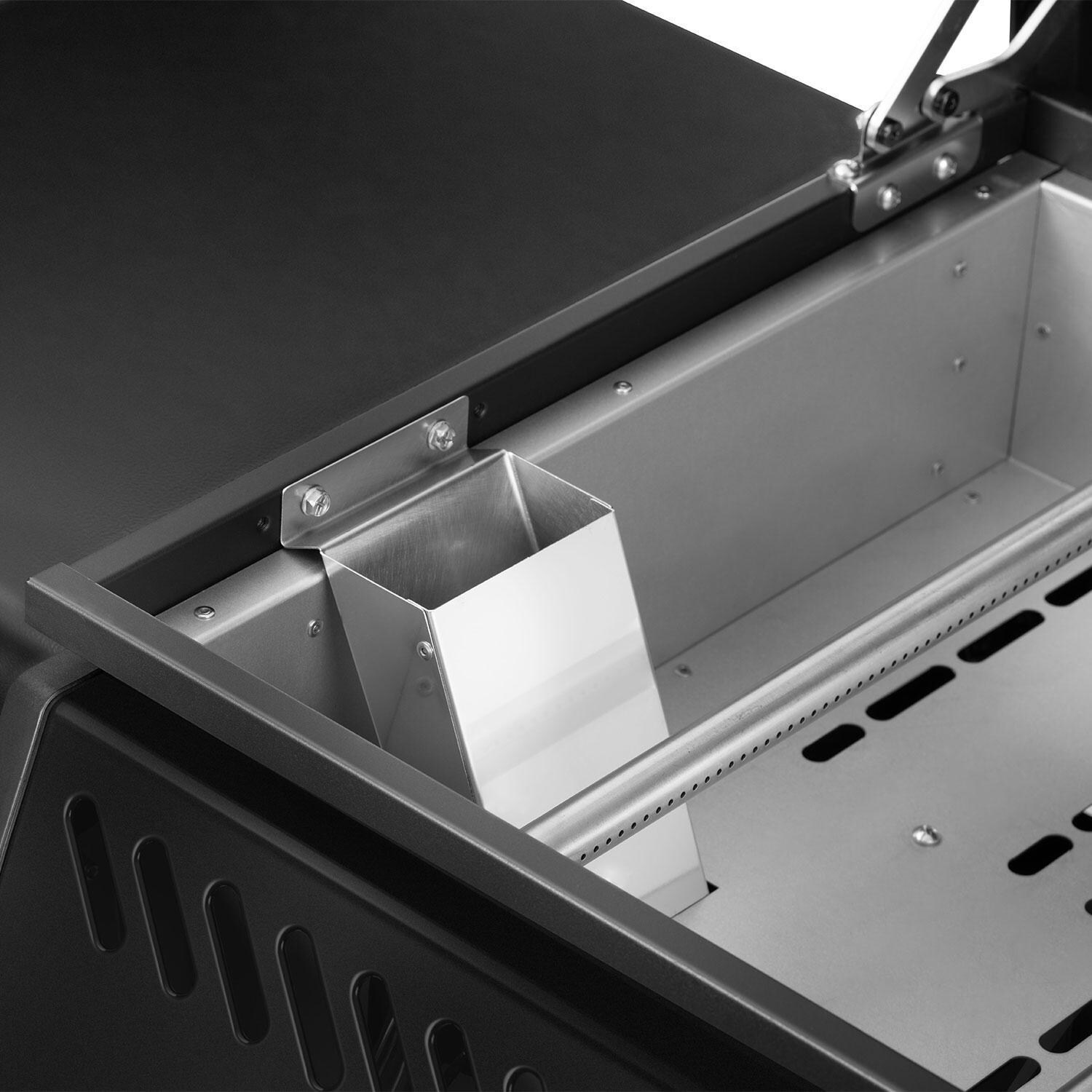 Napoleon F36FTNMK Freestyle 36-in 4 Burner Natural Gas Flat Top Grill w/ Cooktop - Burner Assembly Area - Detail thumbnail