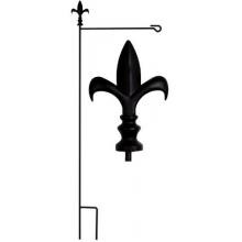 Evergreen Fleur-De-Lis Garden Flag Stand - Black image