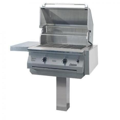 Solaire 30 Inch All Infrared Natural Gas Grill On In-Ground Post - SOL-IRBQ-30IR-IGP-NG