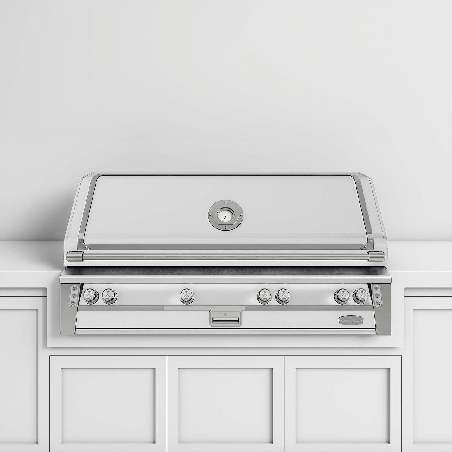 Officine Gullo BBQ56BI02 56-Inch OG Professional Propane Grill in Lily White - White Background thumbnail