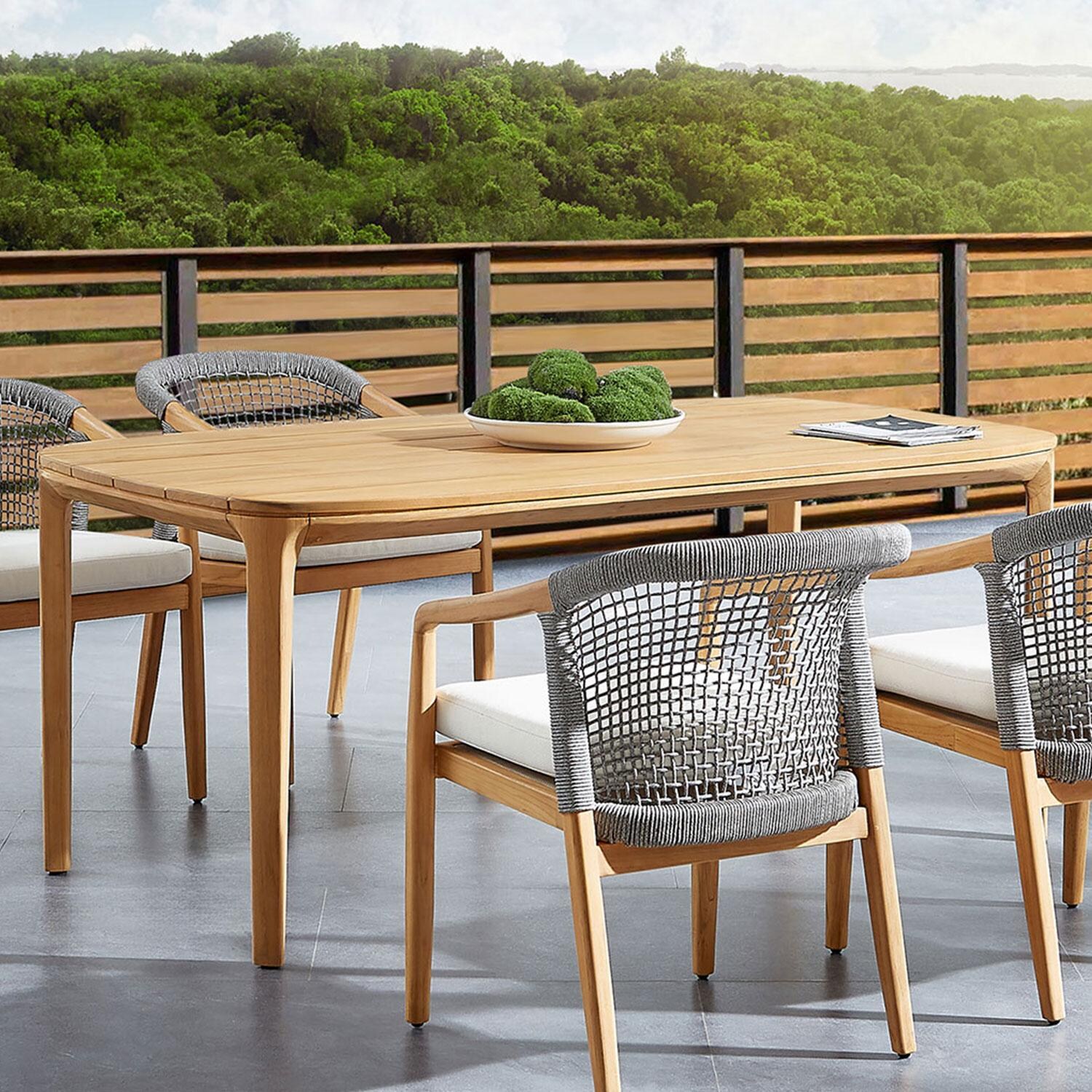 Ridgeview 72 Inch Aluminum Dining Table by Lakeview Outdoor Designs