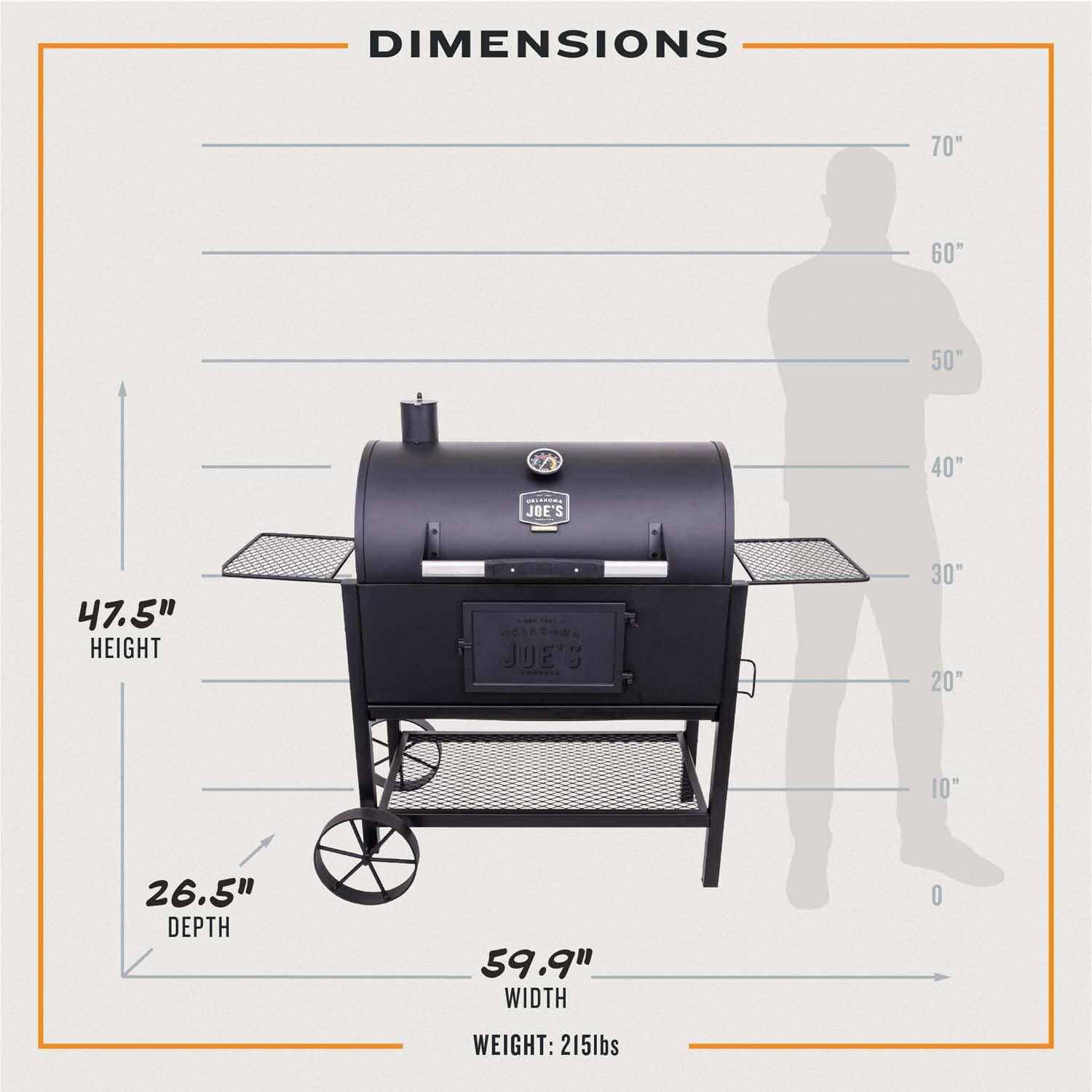 Oklahoma Joe's 19302087 Judge Charcoal Grill - Dimensional thumbnail