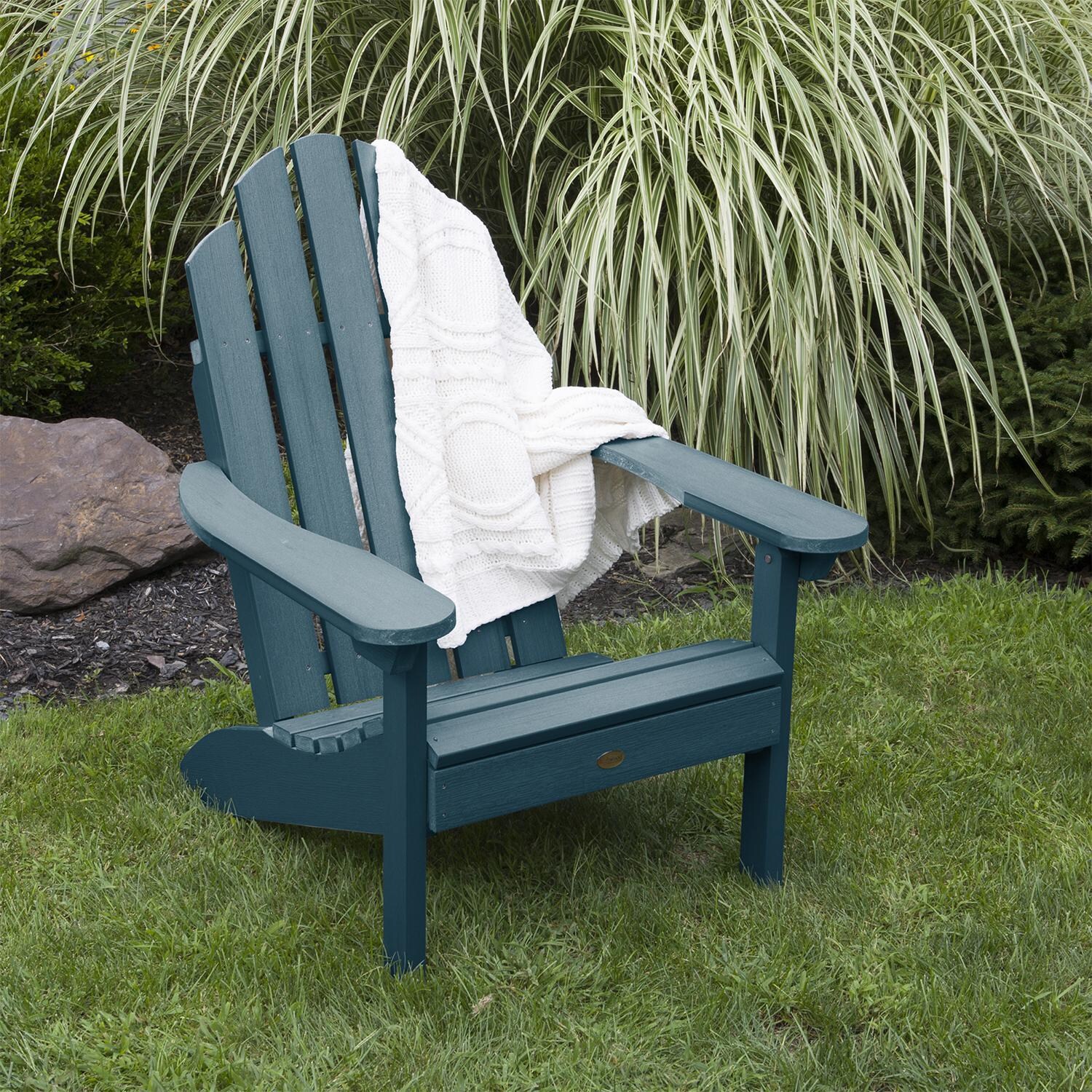 Lakeview Paradise Key Adirondack Chair - Nantucket Blue - Angled View thumbnail