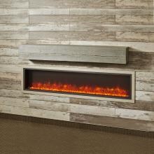 The Outdoor GreatRoom Company 60-Inch Gallery Non-Combustible Linear Washed Cedar Supercast Wood Mantel - GWCT-60 image