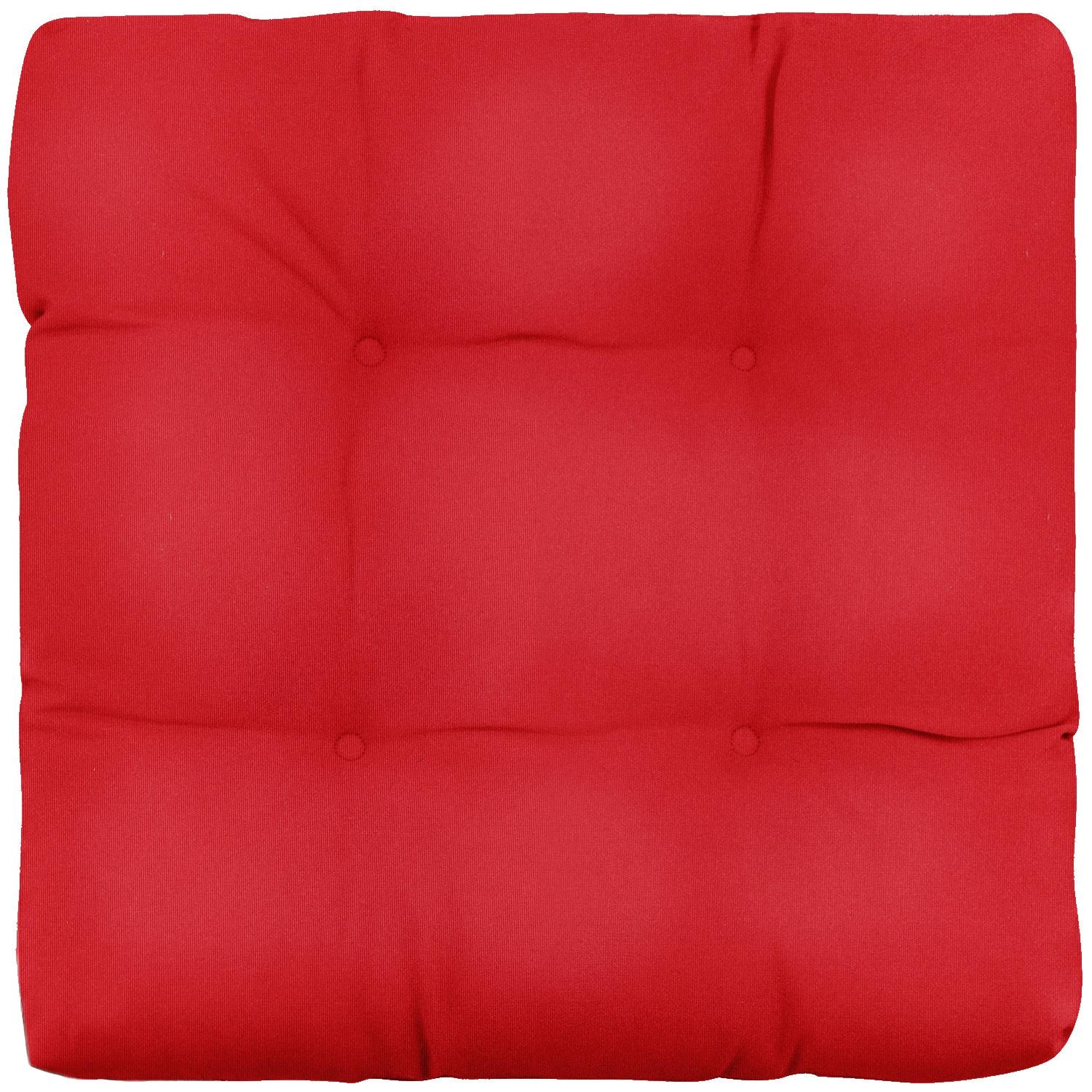 Sunbrella Canvas Jockey Red Extra Large Outdoor Replacement Seat Cushion By UltimatePatio.com - Top View