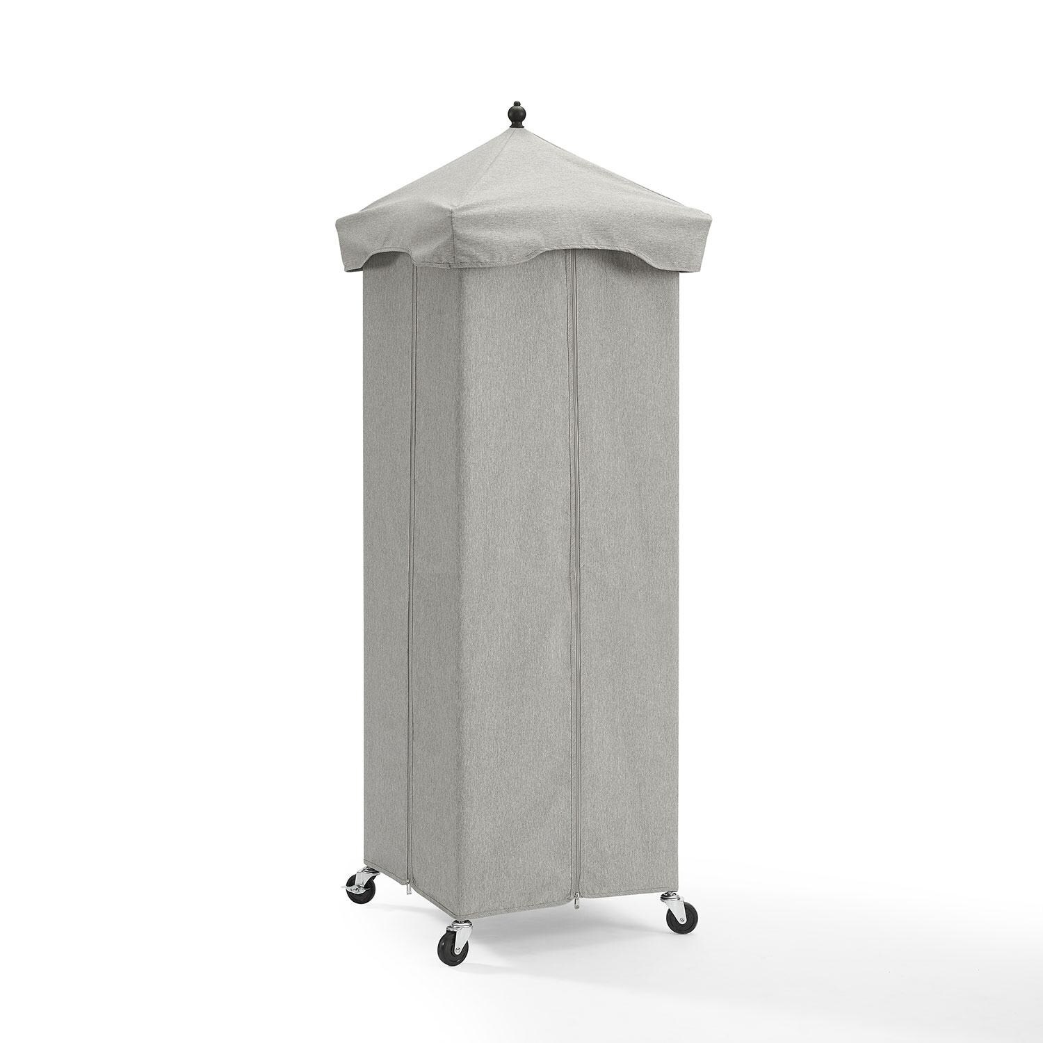 Timeless Bay Outdoor Storage Towel Valet By Ultimate Patio - Cover Zipped Up - White Background thumbnail