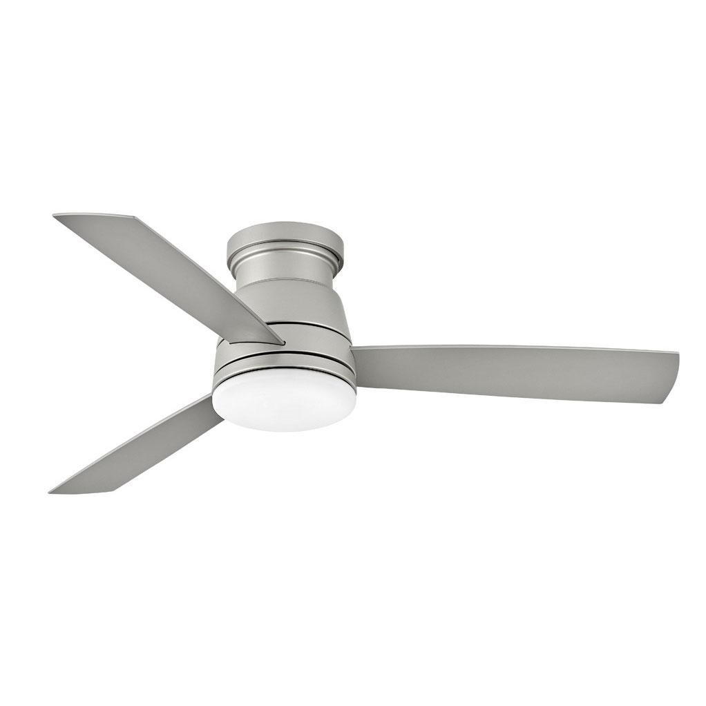 Hinkley Lighting Trey 52 Inch Indoor / Outdoor Ceiling Fan W/ LED Lighting - Brushed Nickel - 902752FBN-LWD
