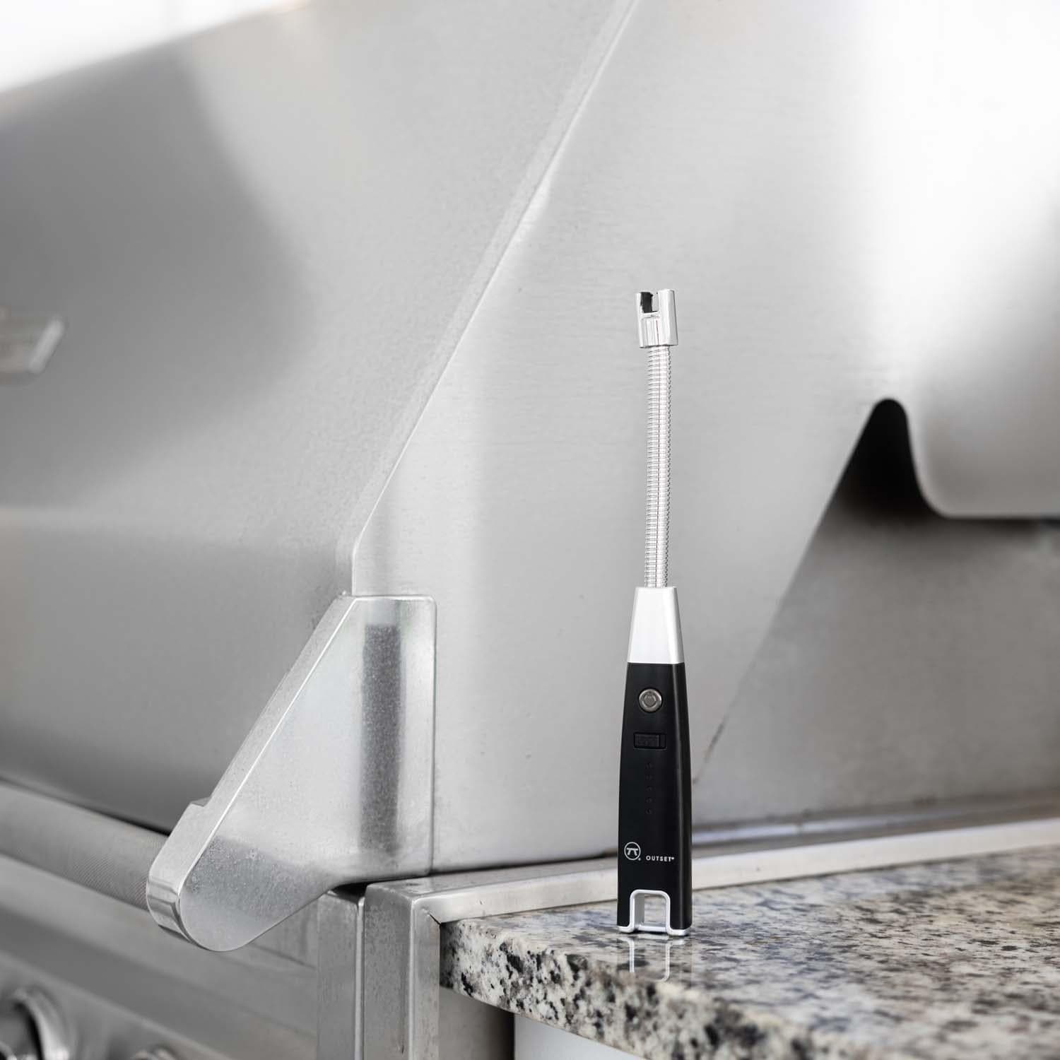 Outset 76659 USB Rechargeable Grill Lighter - Next to Grill - Lifestyle thumbnail