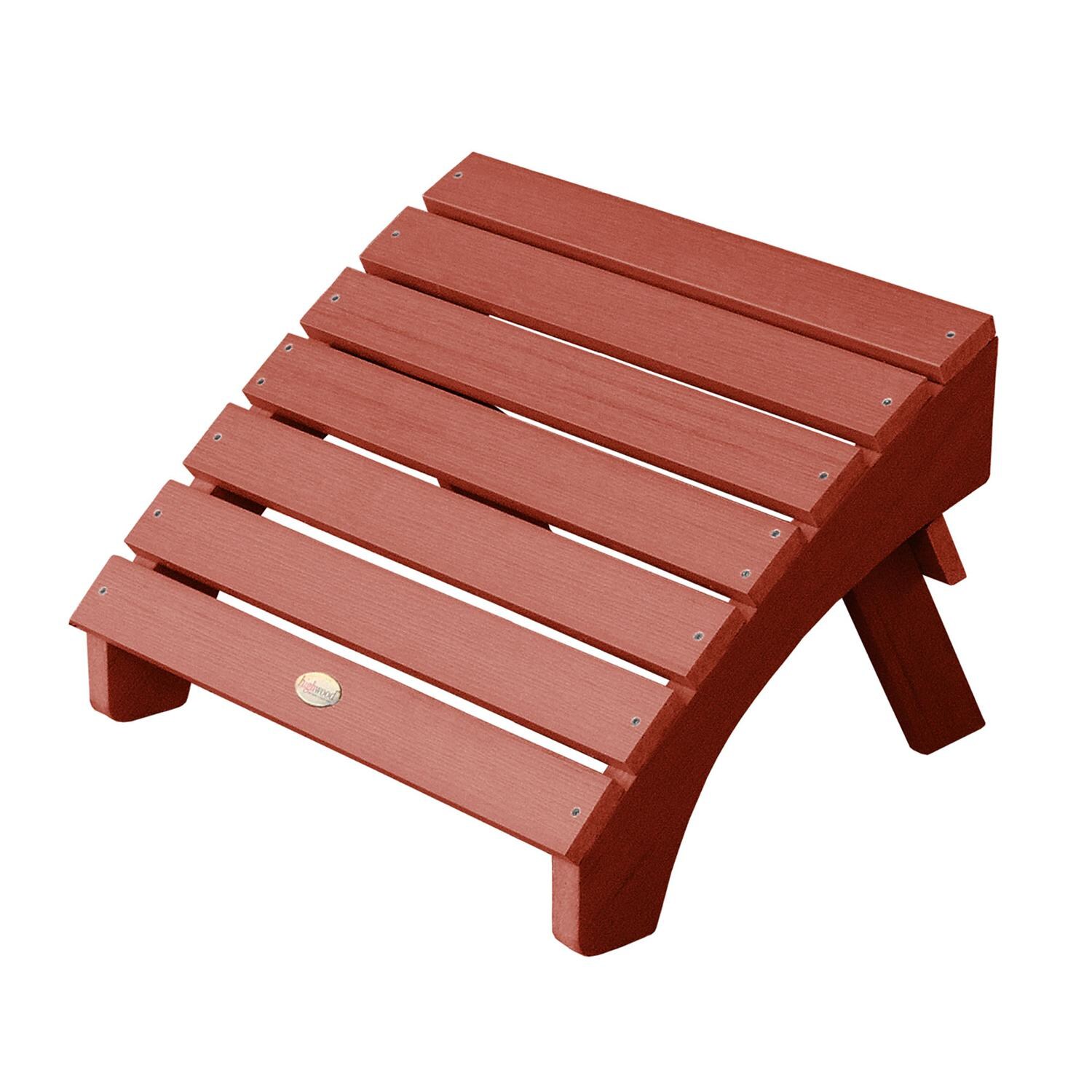 Highwood USA Folding Adirondack Ottoman - Rustic Red image