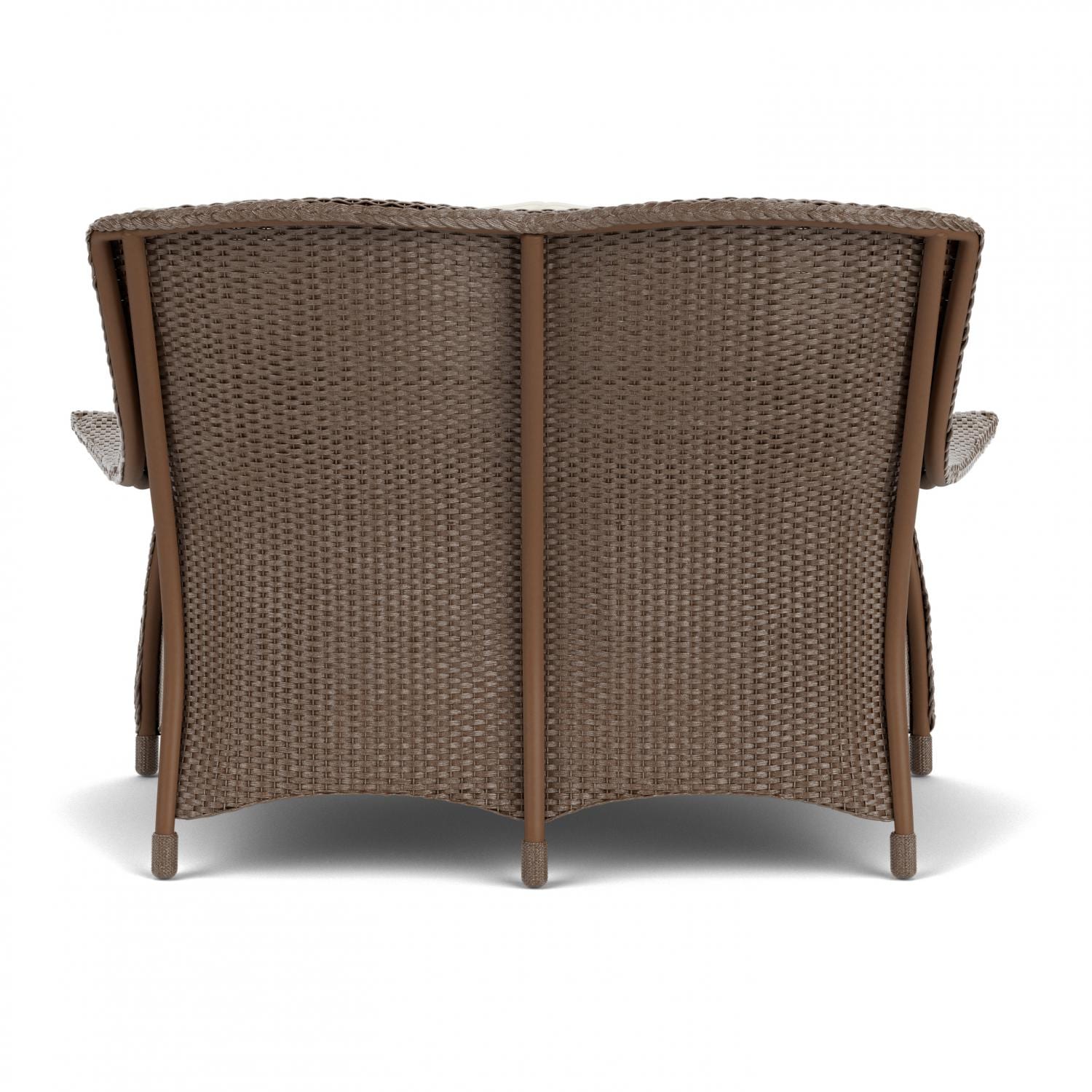 Lloyd Flanders Mandalay Loveseat In Bark Finish With Sailcloth Salt Fabric - Back thumbnail